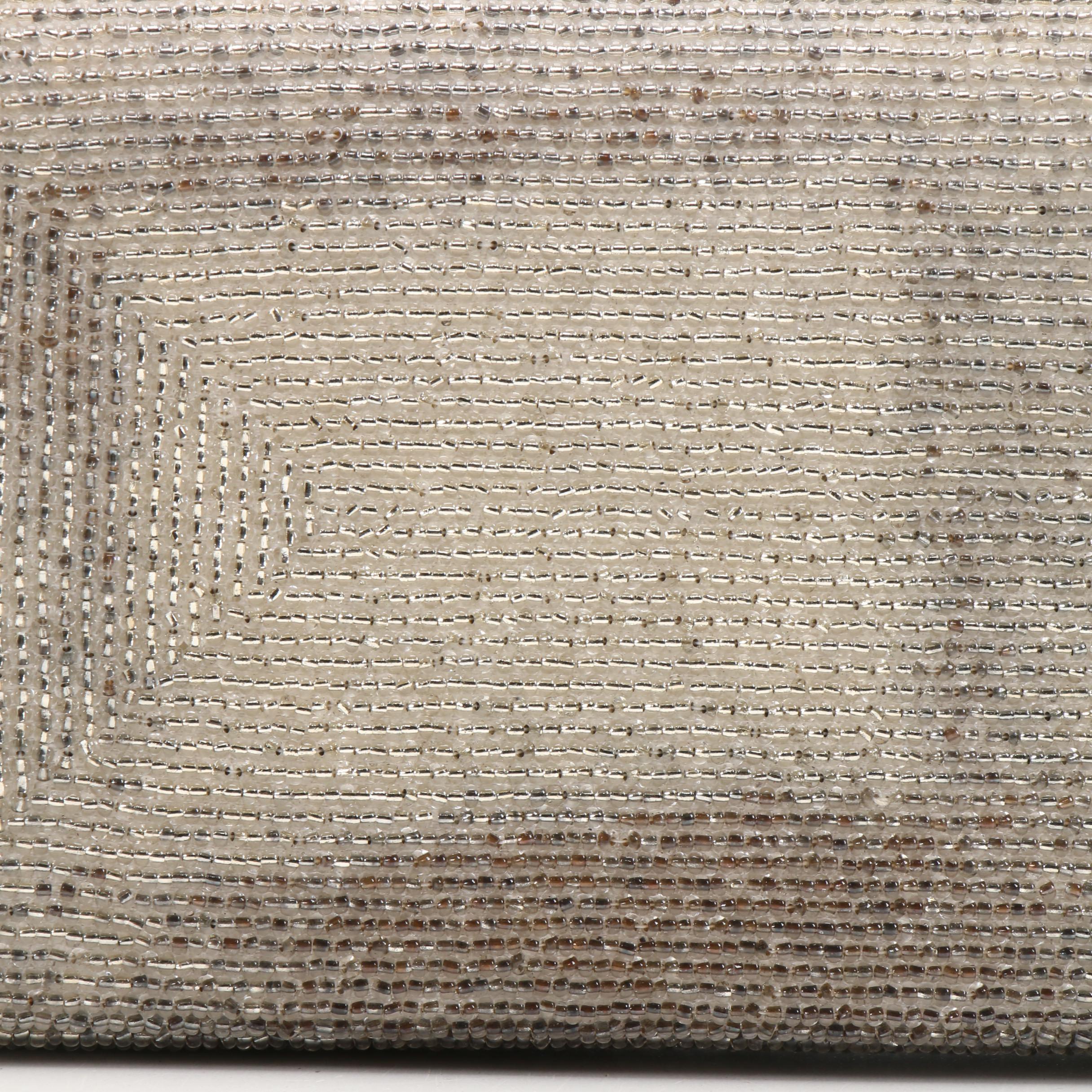 Japanese Wako Co., Ltd. Glass Beaded Silk Clutch, Vintage