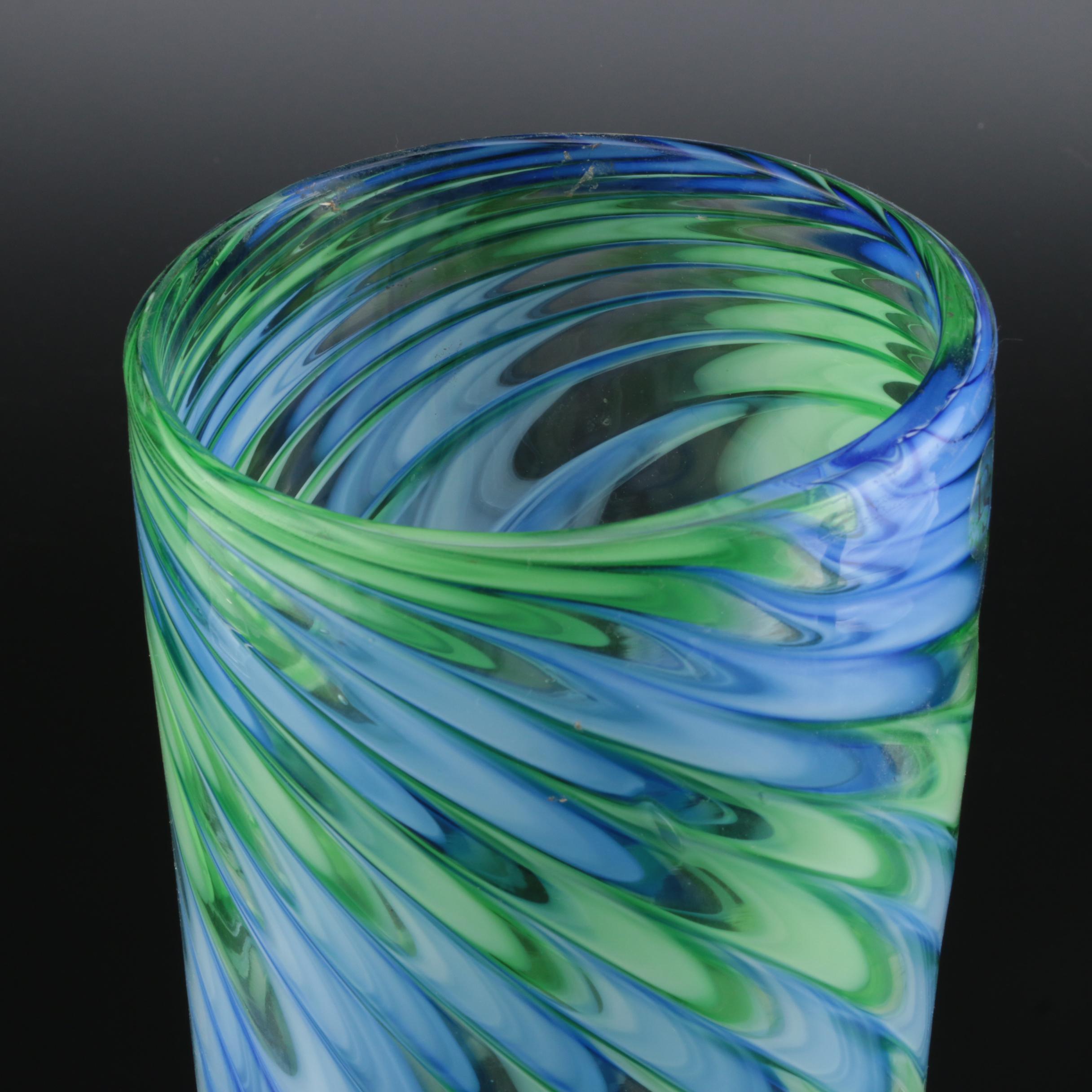 Mid Century Modern Style DS Art Glass Vase