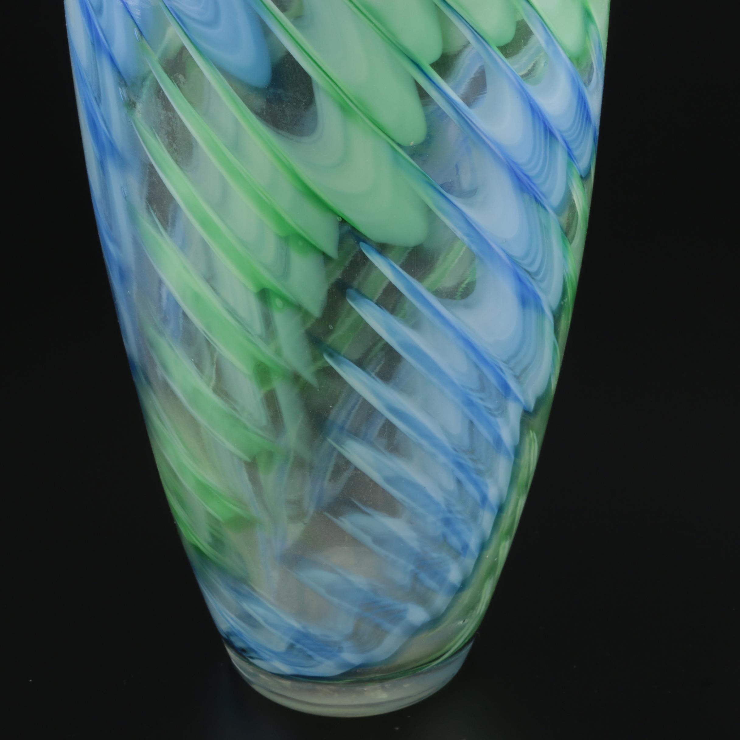 Mid Century Modern Style DS Art Glass Vase