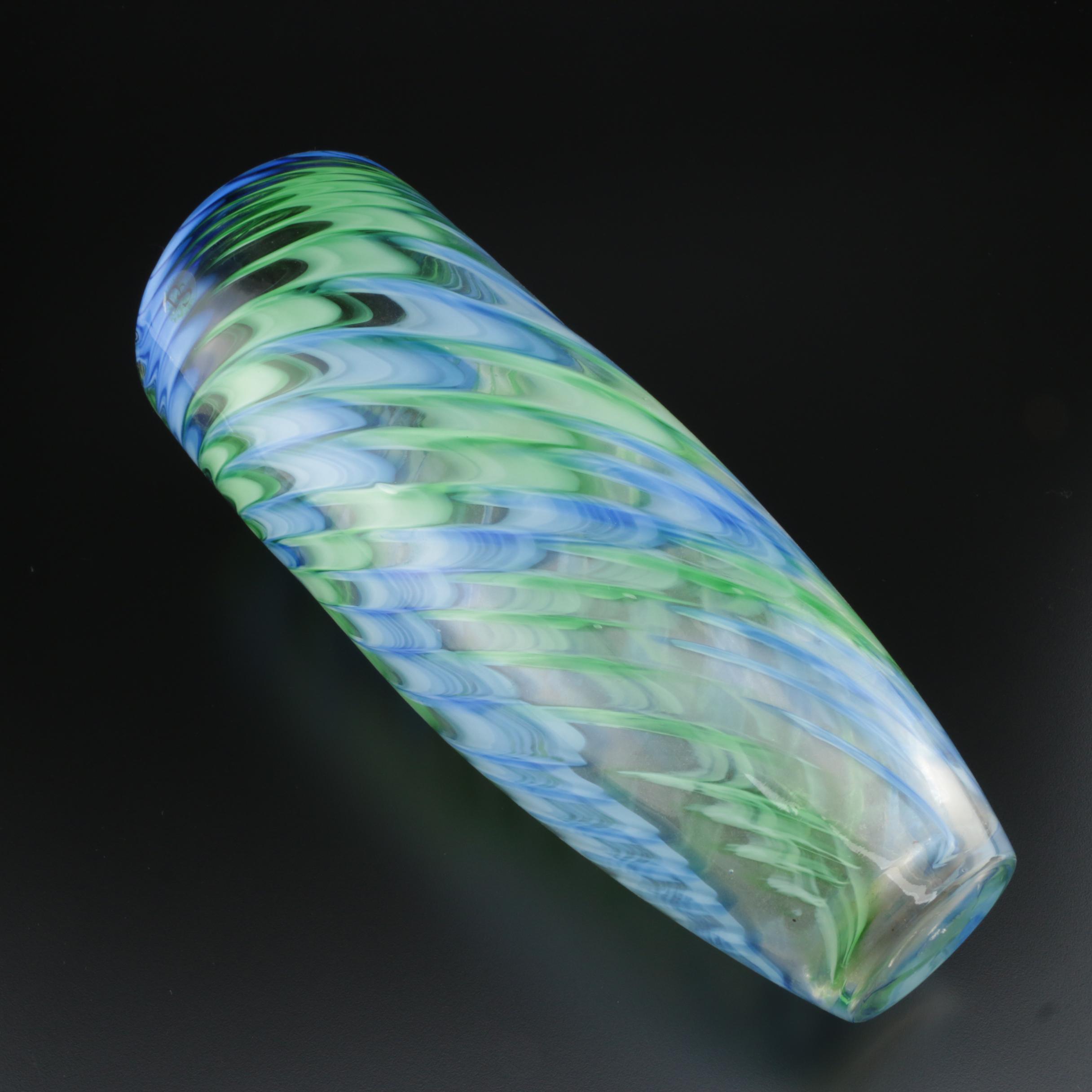 Mid Century Modern Style DS Art Glass Vase