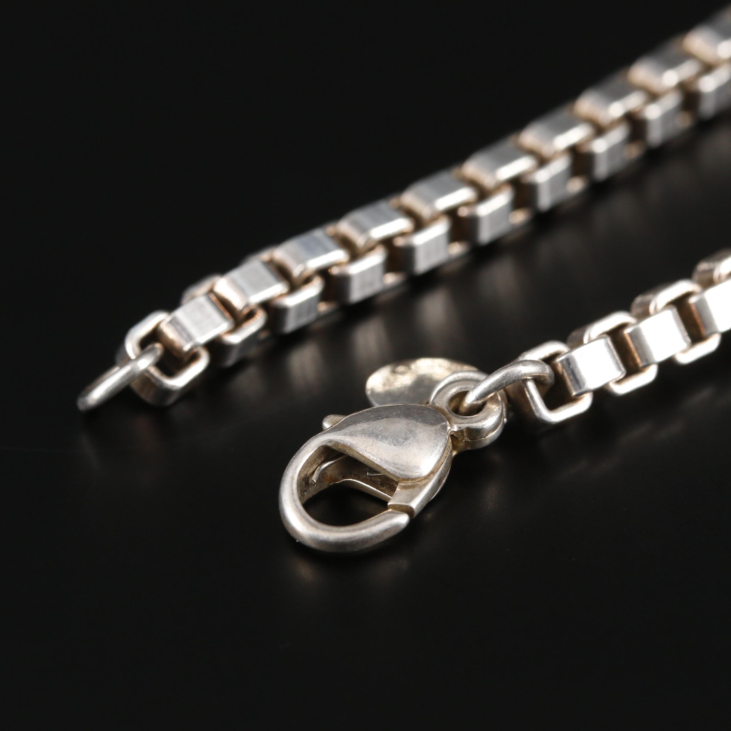 Tiffany & Co. Sterling Silver Box Chain Bracelet