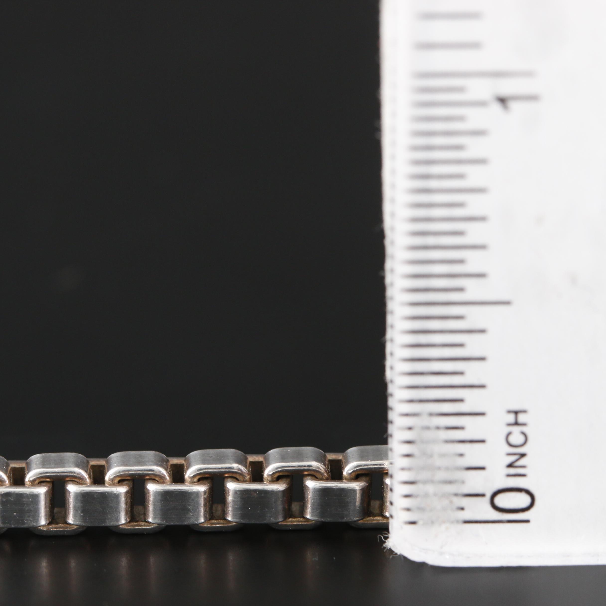 Tiffany & Co. Sterling Silver Box Chain Bracelet