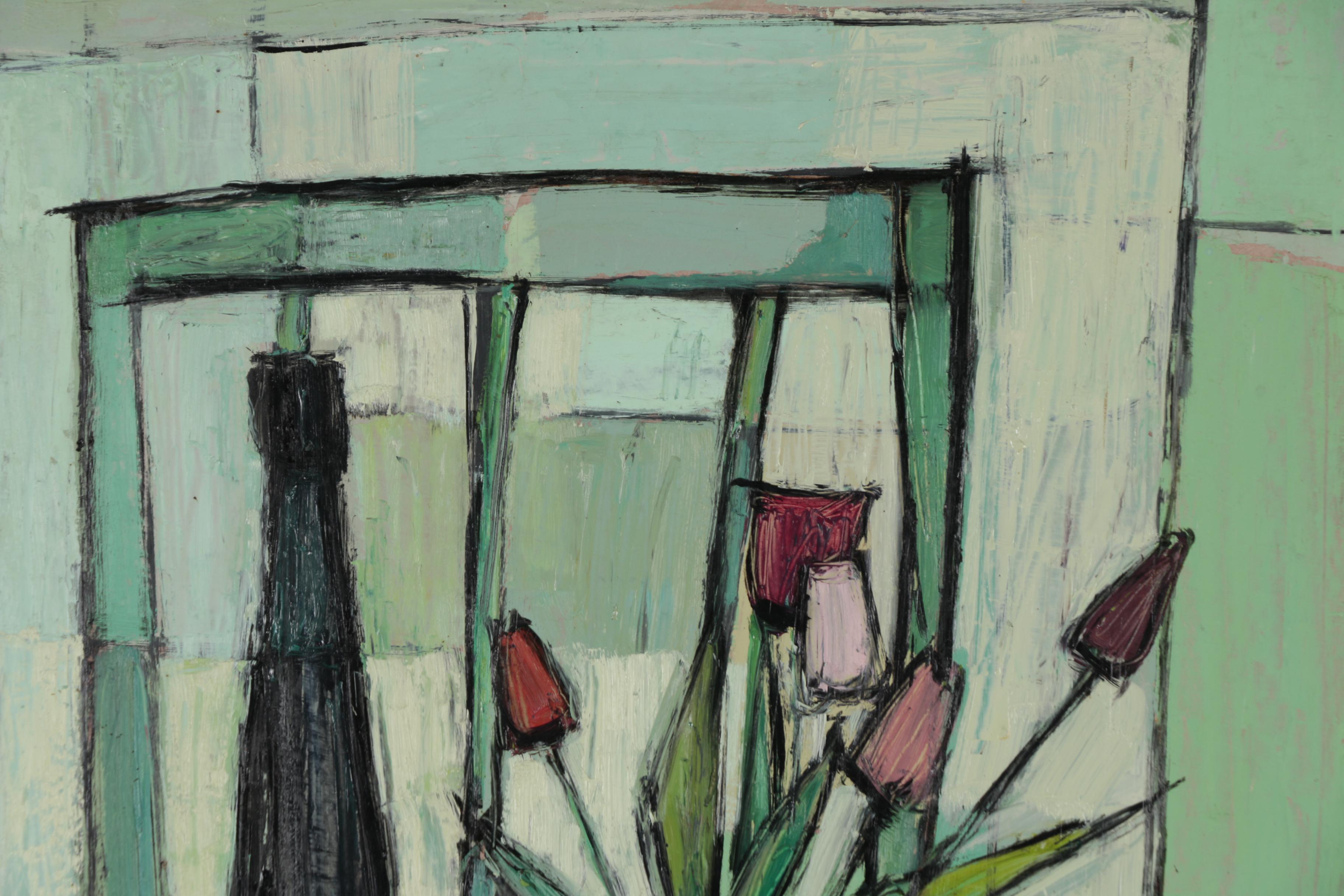 Paavo Airola Modernist Still Life Oil Painting, Mid 20th Century