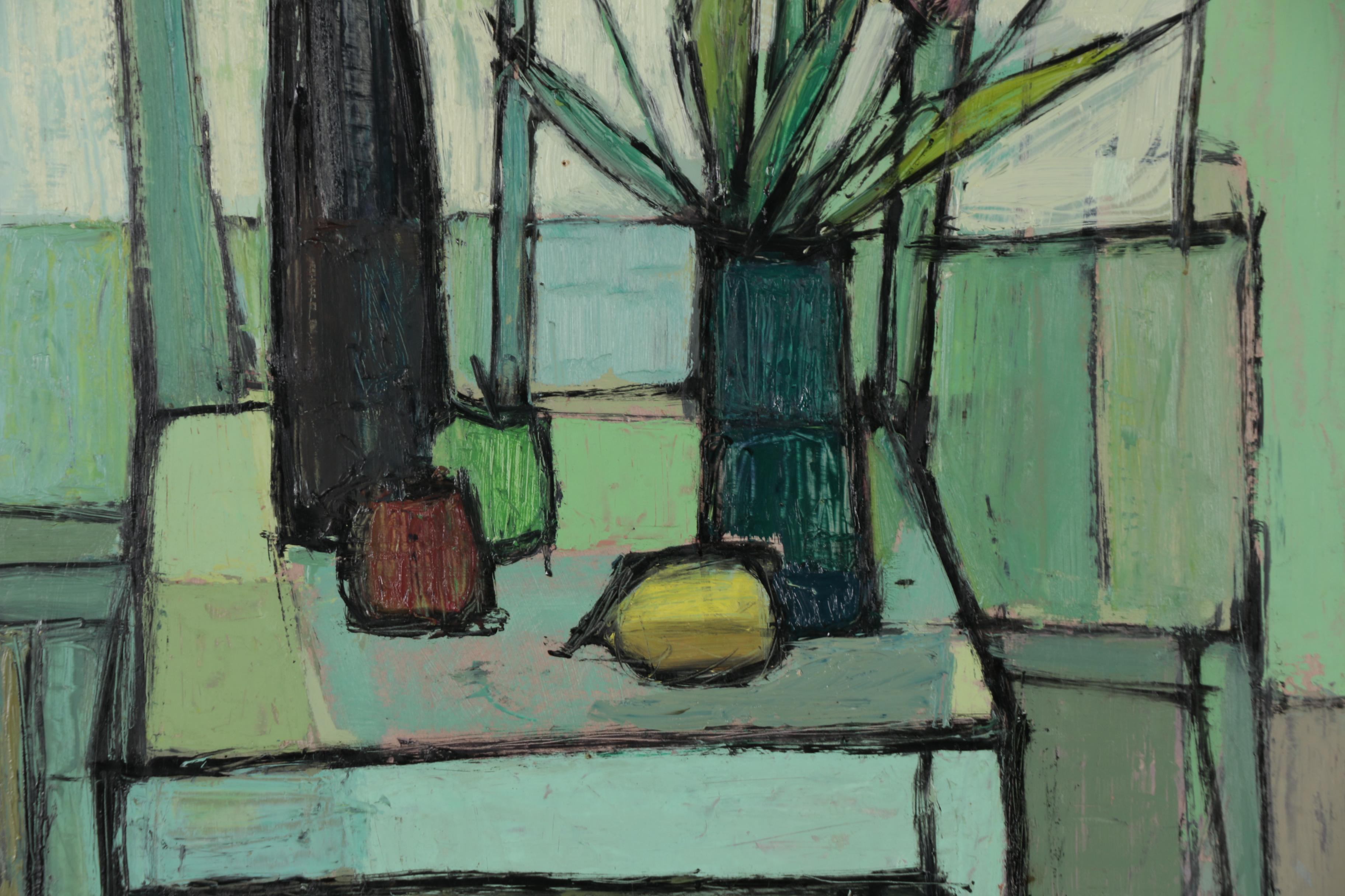 Paavo Airola Modernist Still Life Oil Painting, Mid 20th Century