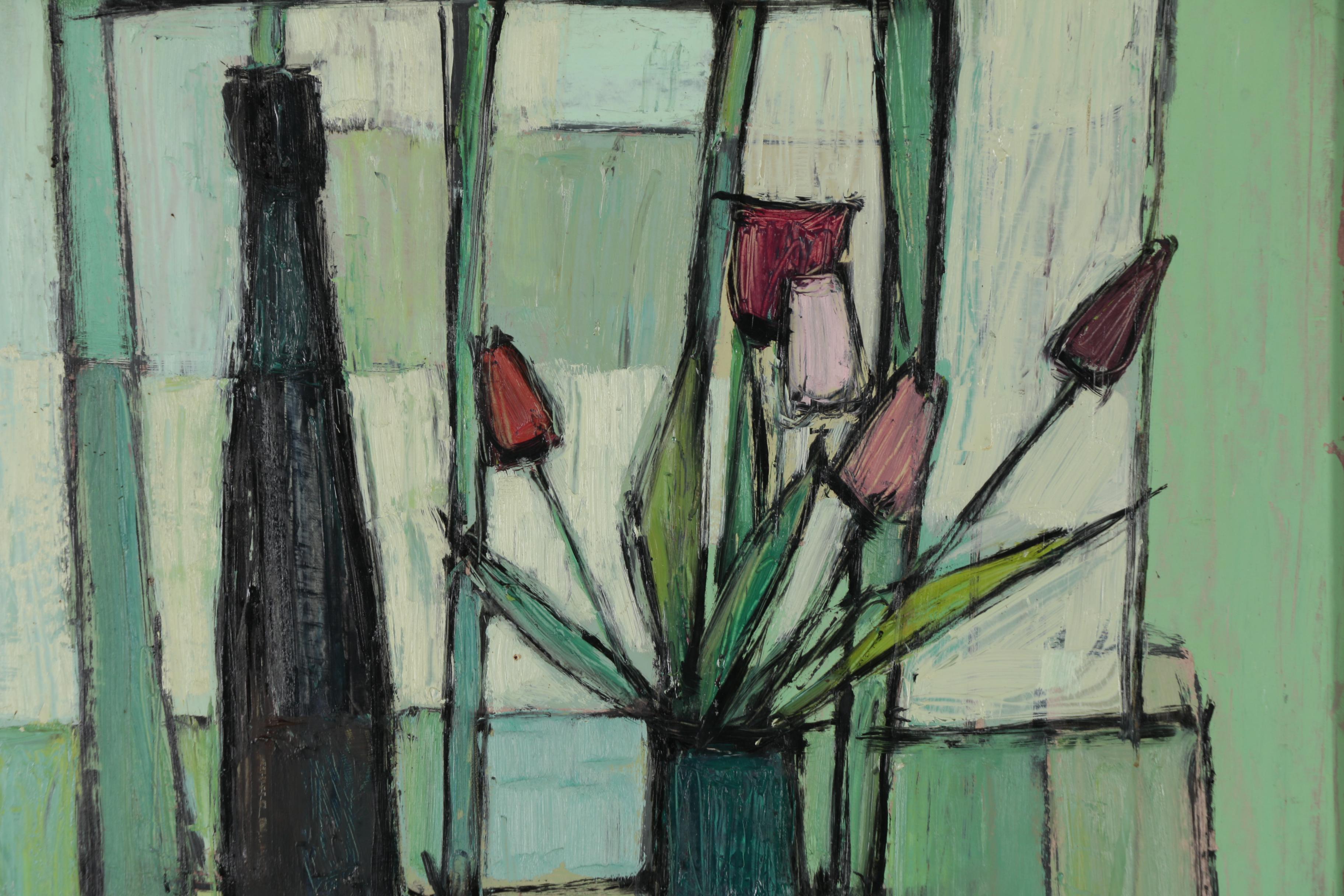 Paavo Airola Modernist Still Life Oil Painting, Mid 20th Century