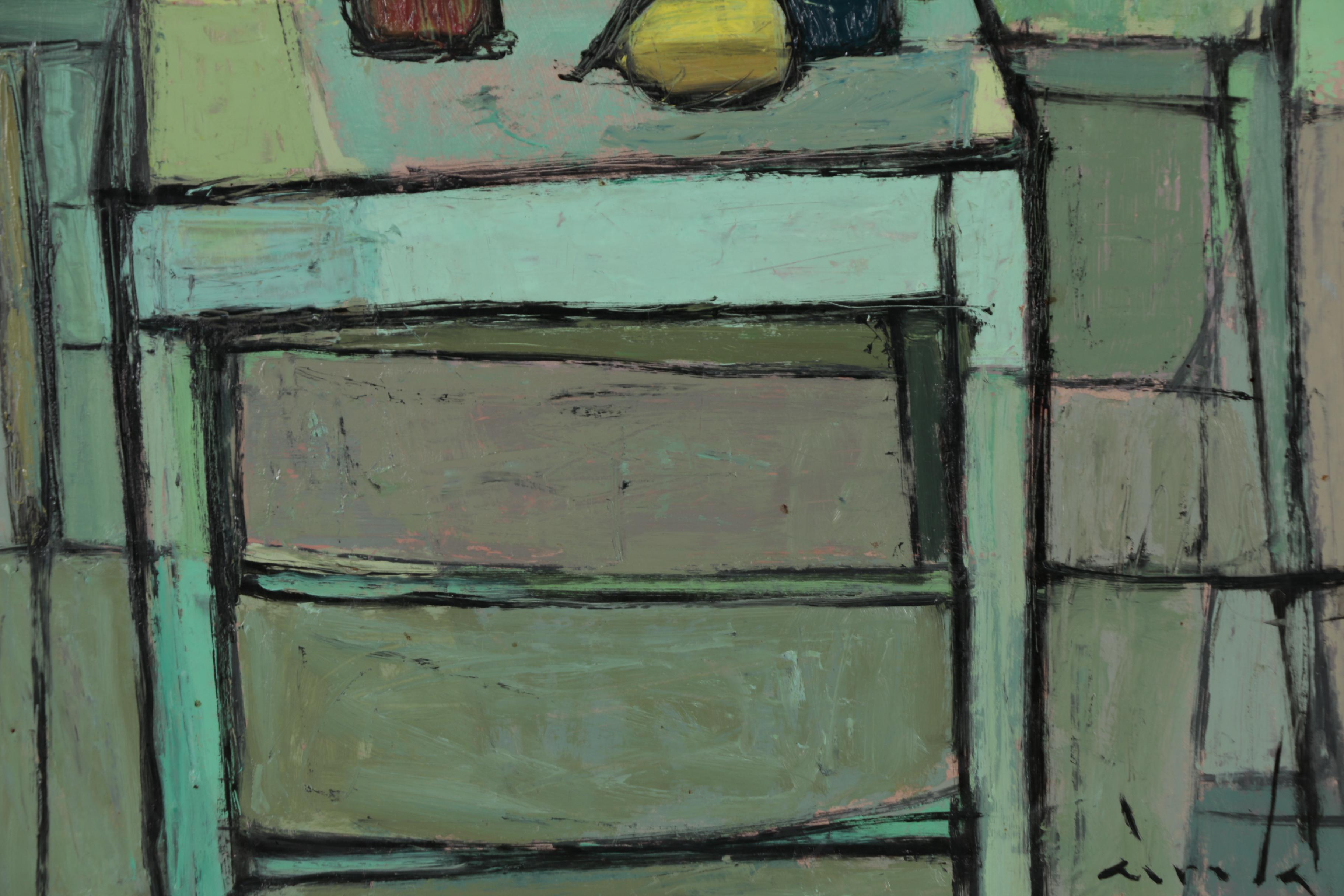 Paavo Airola Modernist Still Life Oil Painting, Mid 20th Century