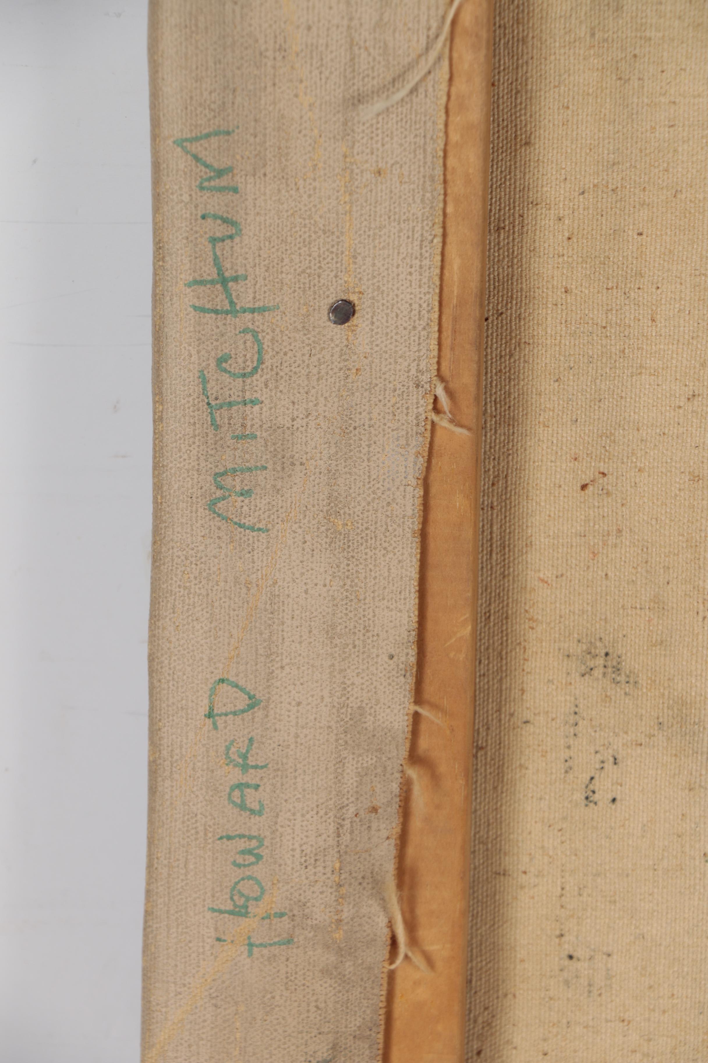 Howard Mitcham Oil Painting of Nocturnal Cityscape, 1945