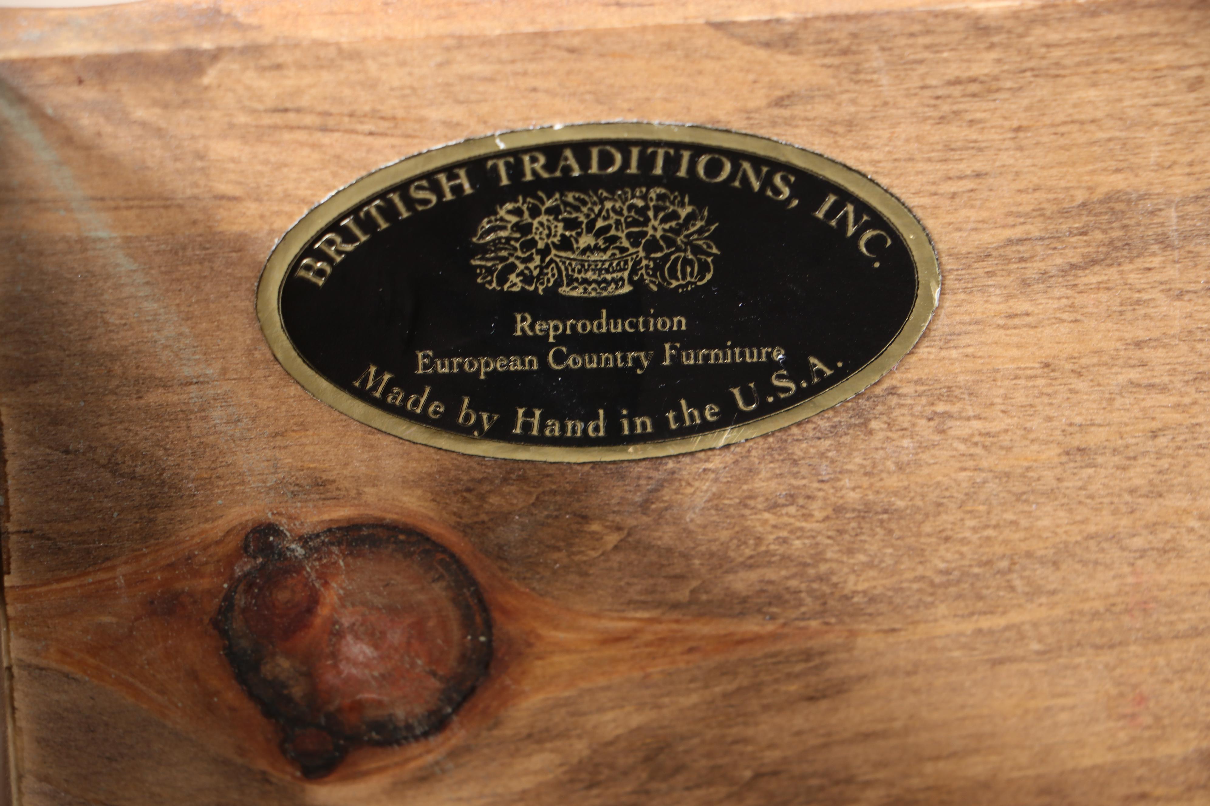 Welsh Style British Traditions Crackle-Glazed Cupboard, Late 20th Century