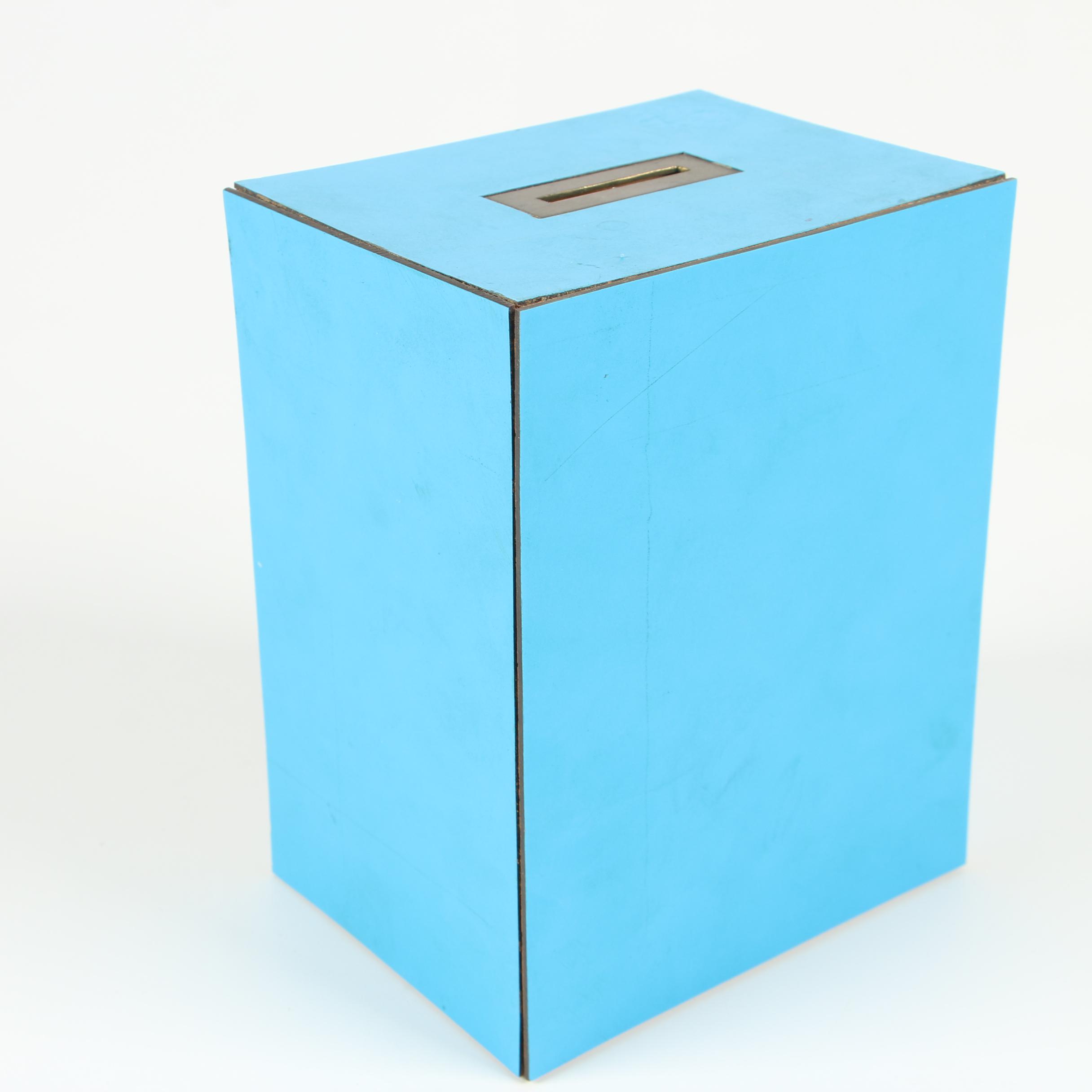 Handcrafted Bank with Post Office Box Door