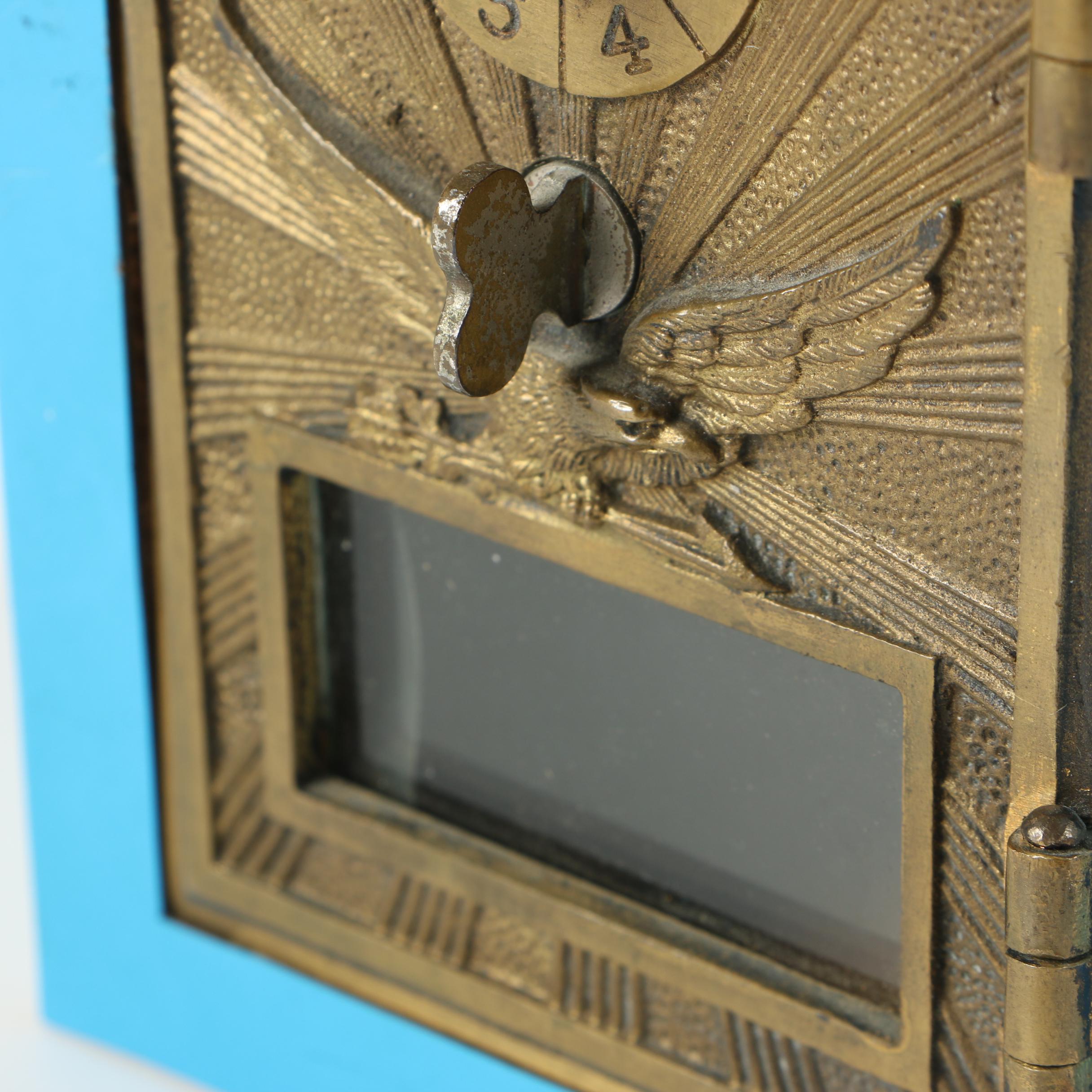 Handcrafted Bank with Post Office Box Door