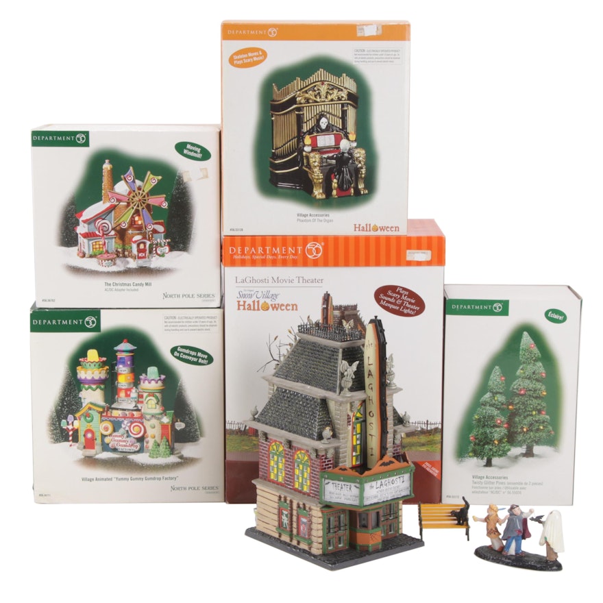 Department 56 Christmas and Halloween Buildings and Town Décor