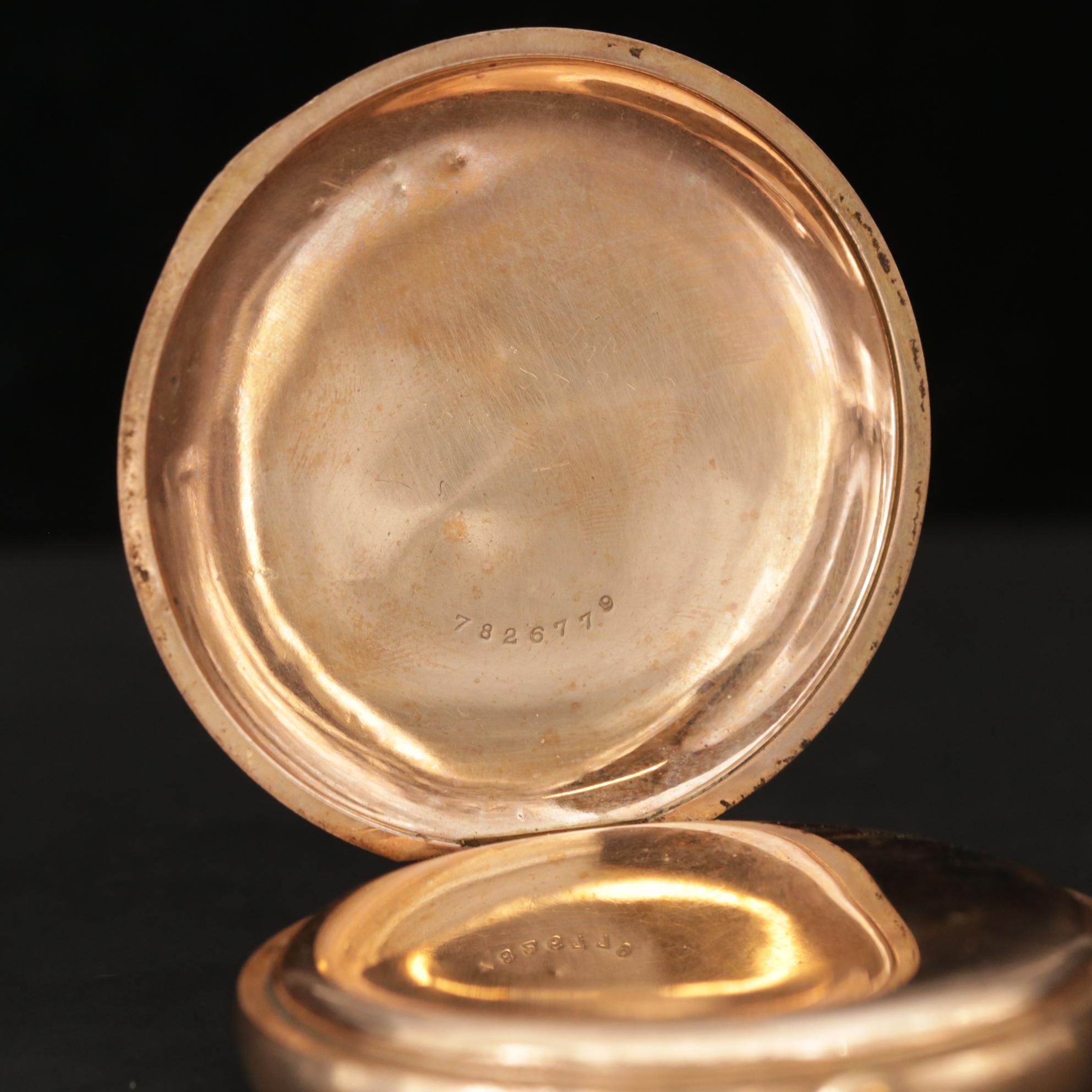 Antique Hampden Gold Filled Hunter Case Pocket Watch, 1907