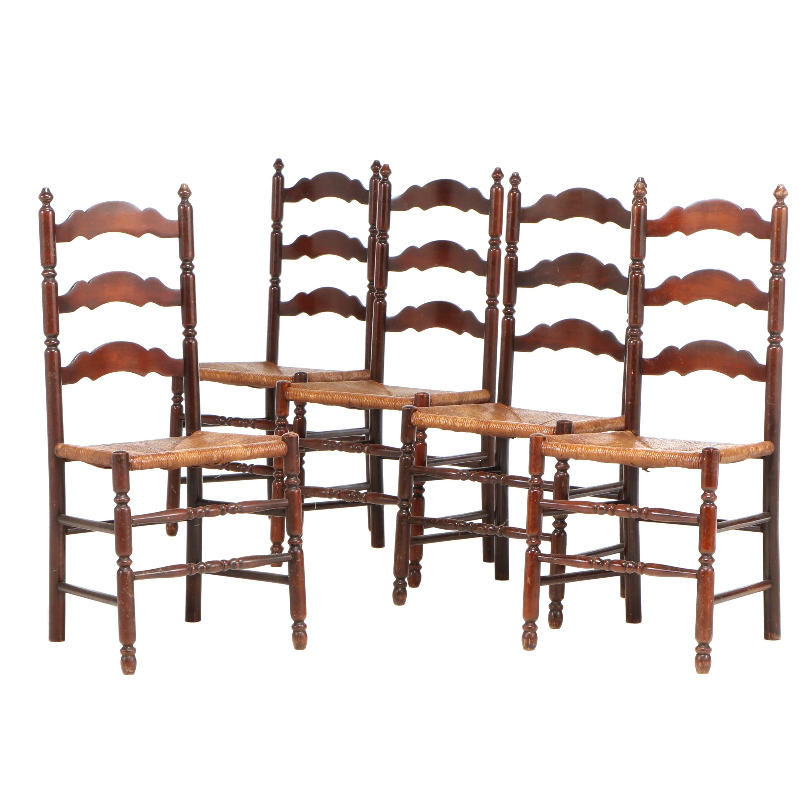 Tell City Chair Company Birch Ladder-Back Chairs, Mid 20th Century