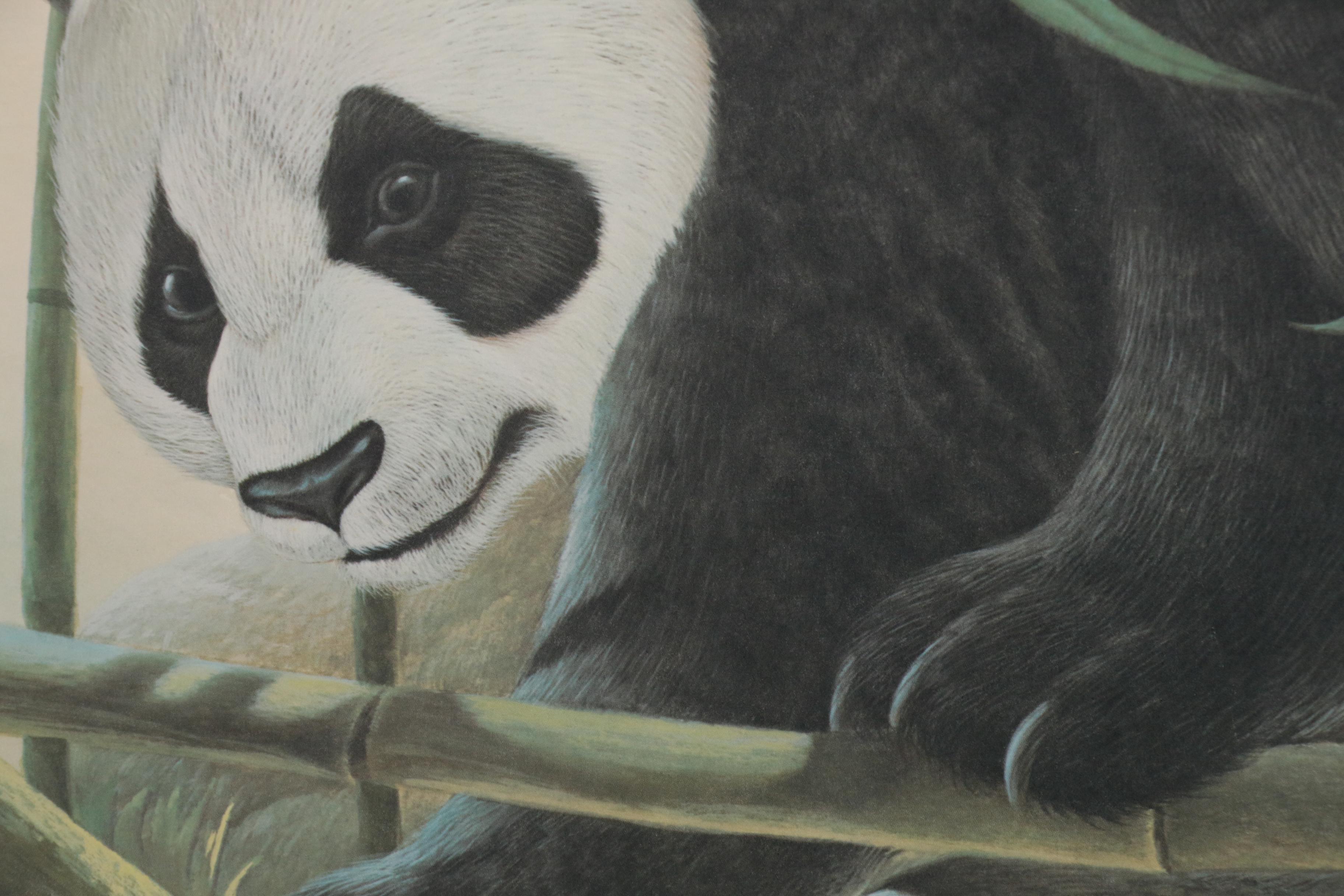 John Ruthven Offset Lithograph "Giant Pandas"