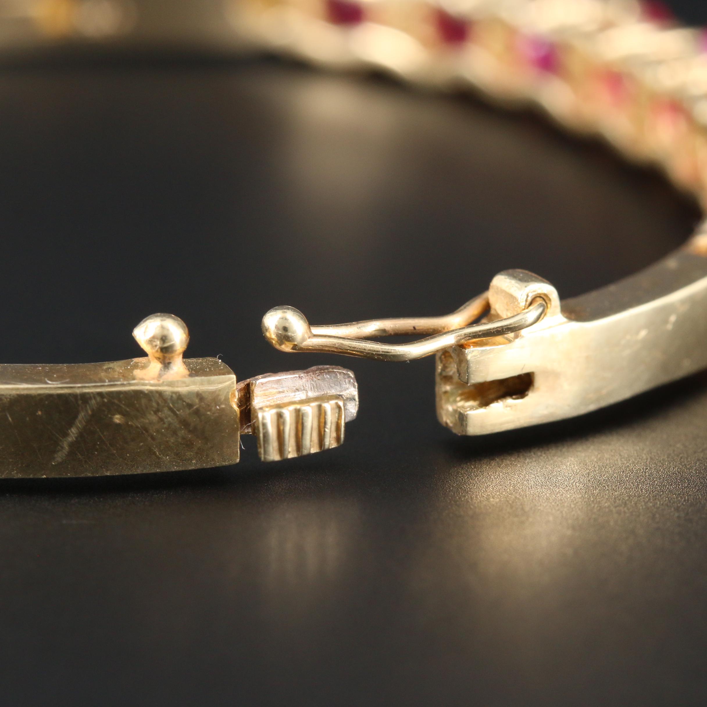 14K Yellow Gold 5.90 CTW Ruby and Diamond Bracelet