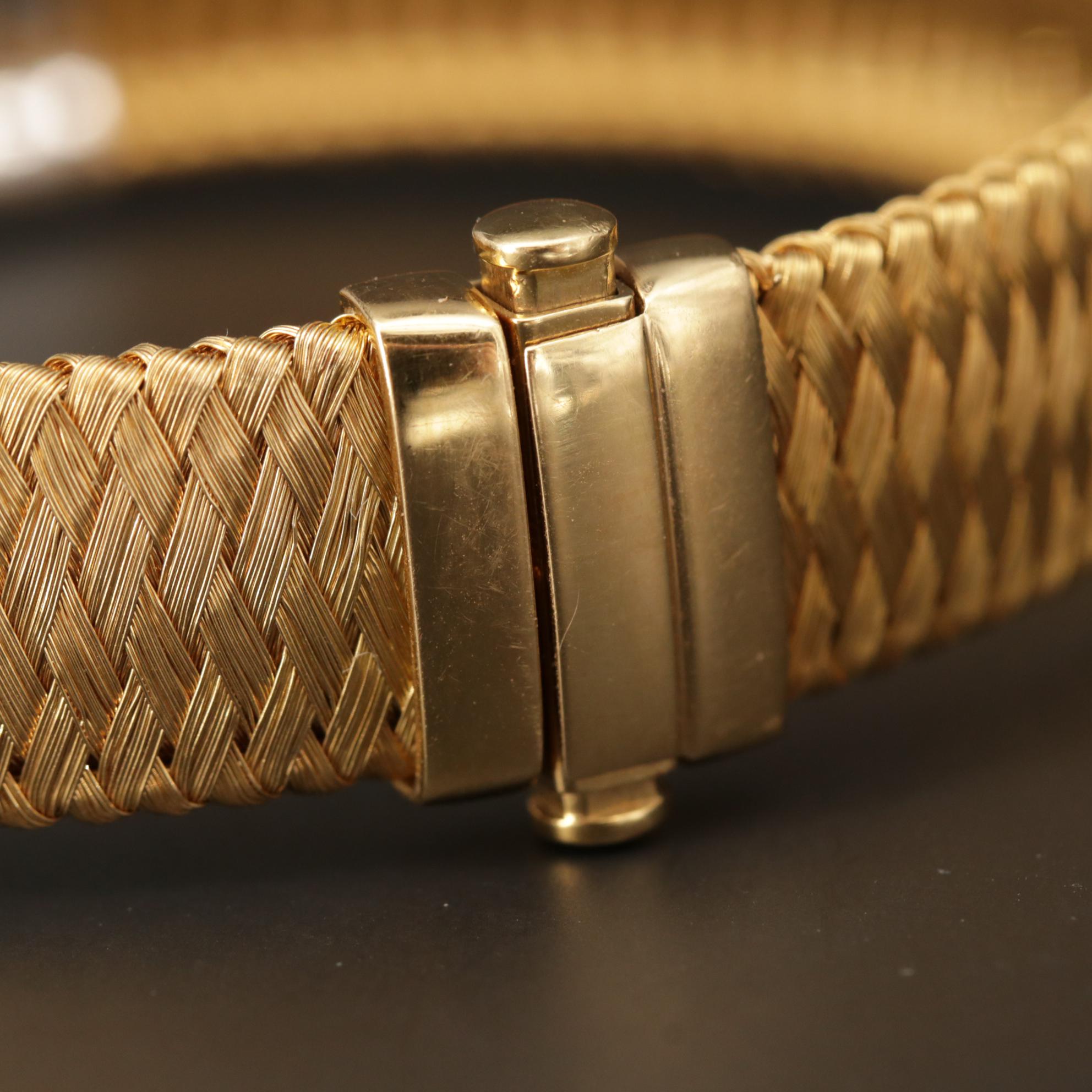 Roberto Coin "Silk Weave" 18K Diamond Bracelet