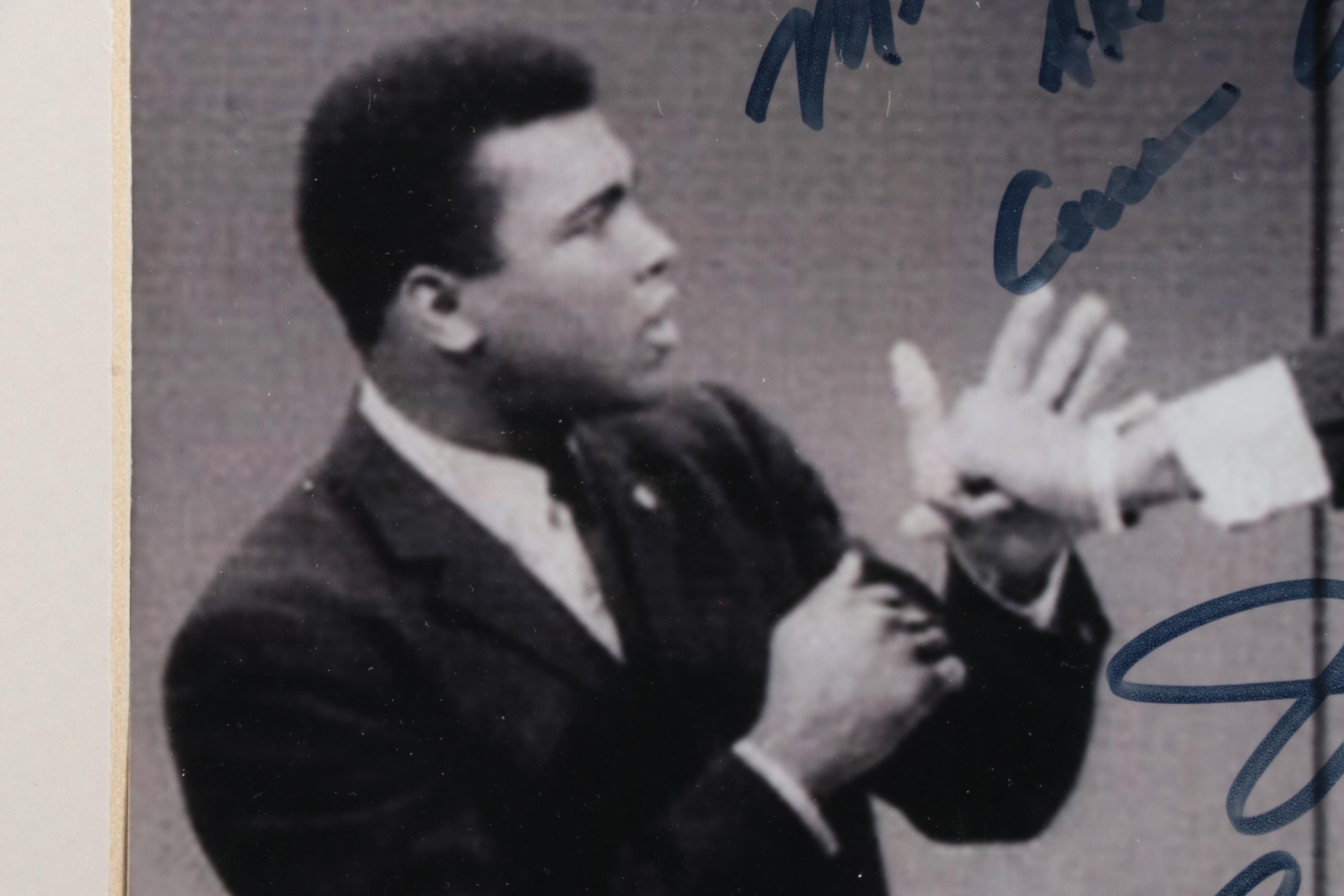 Muhammad Ali and Wilt Chamberlain Signed Photo Print  COA