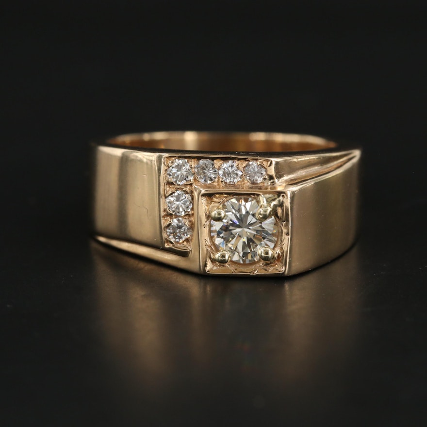 14K Yellow Gold Diamond Ring