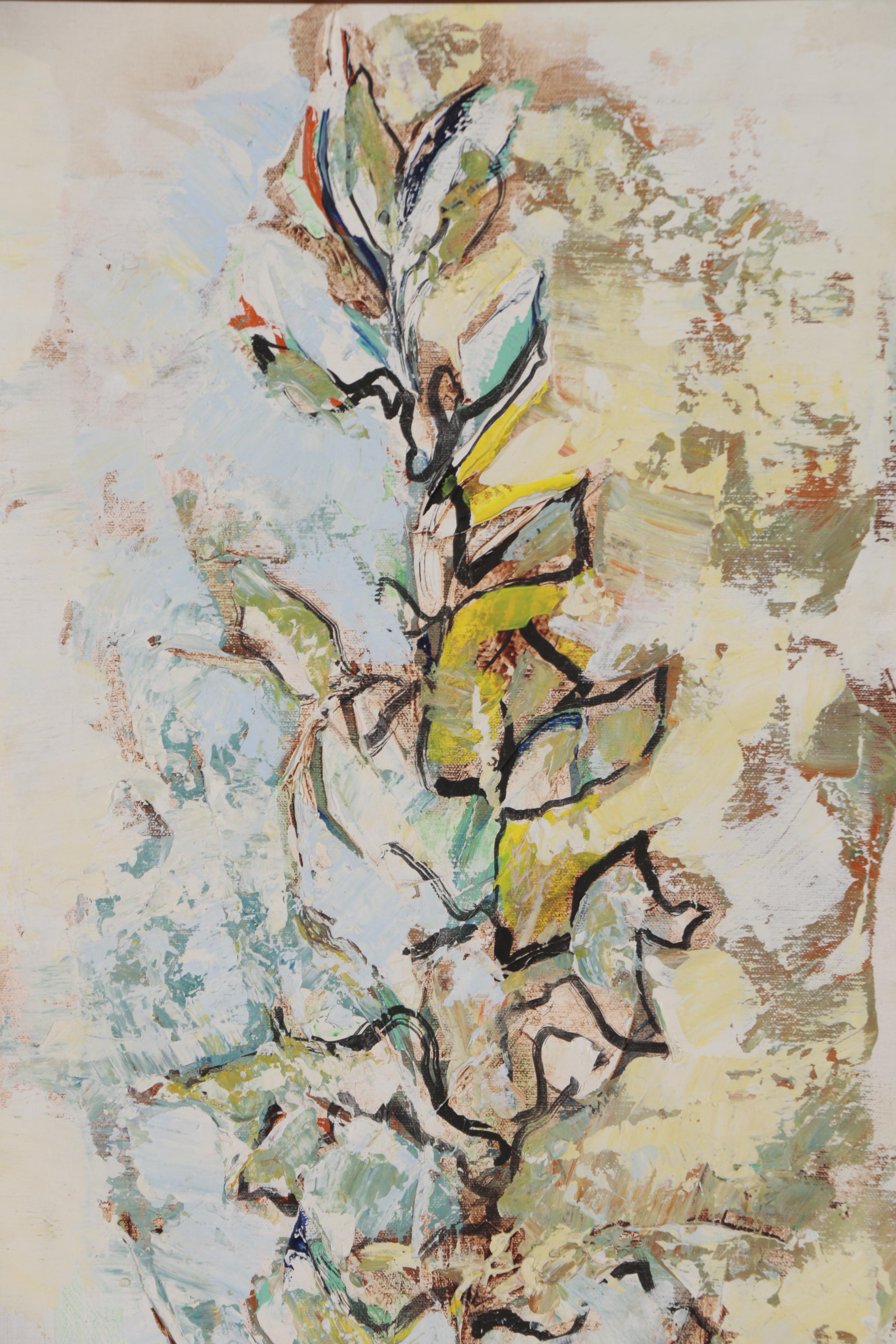 John Walter Grimes Abstract Acrylic Painting "Grapefruit Tree", 1977