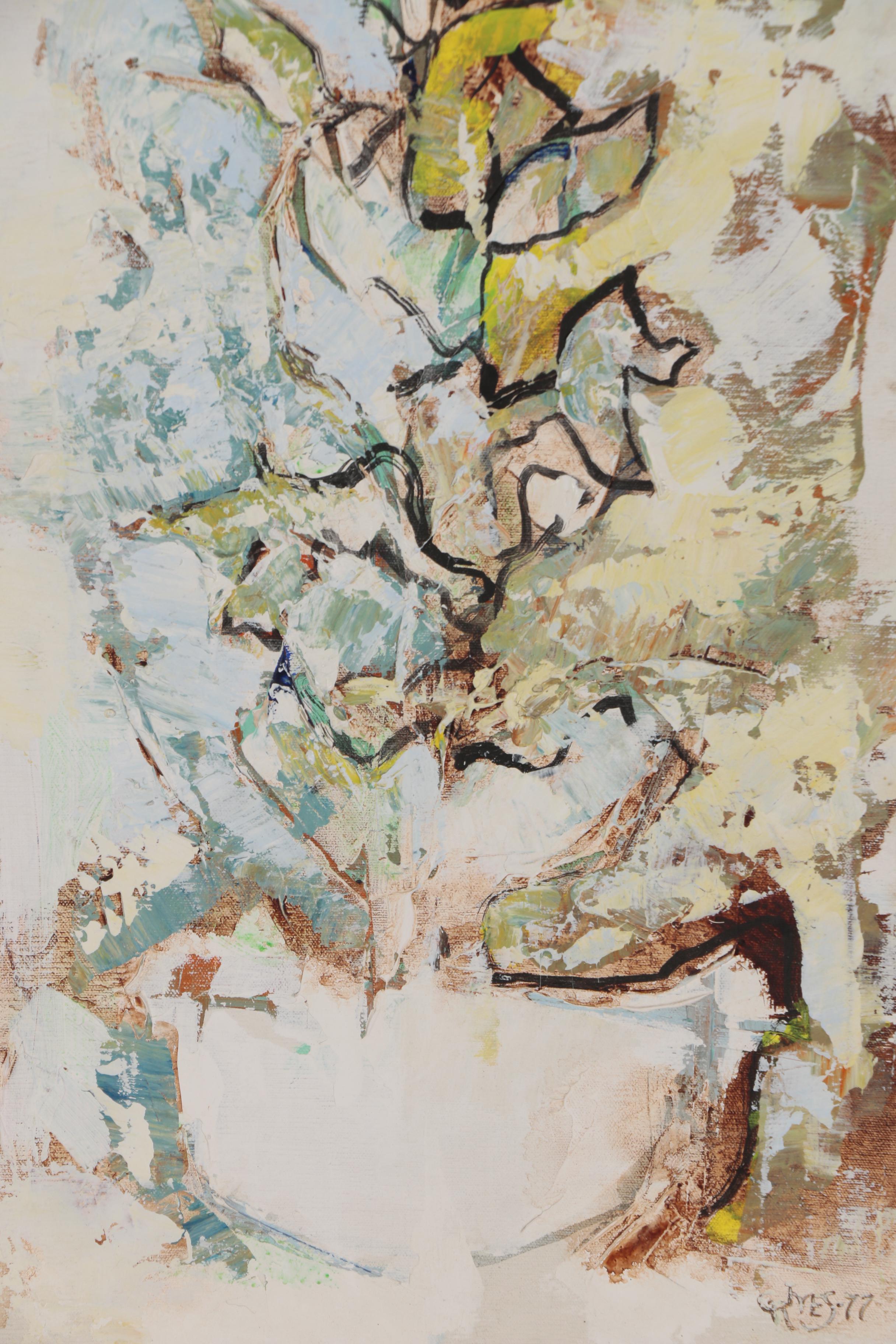 John Walter Grimes Abstract Acrylic Painting "Grapefruit Tree", 1977