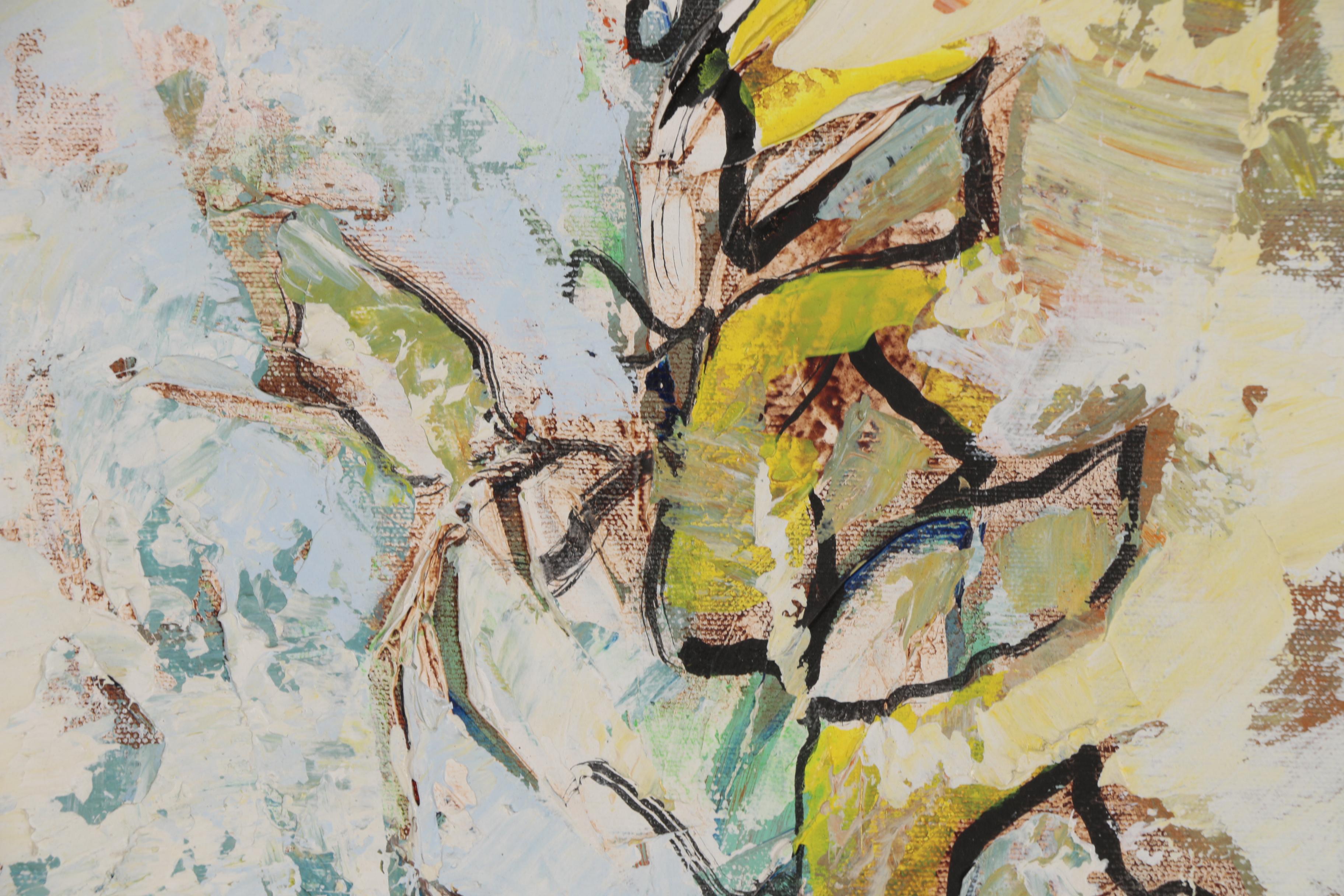 John Walter Grimes Abstract Acrylic Painting "Grapefruit Tree", 1977