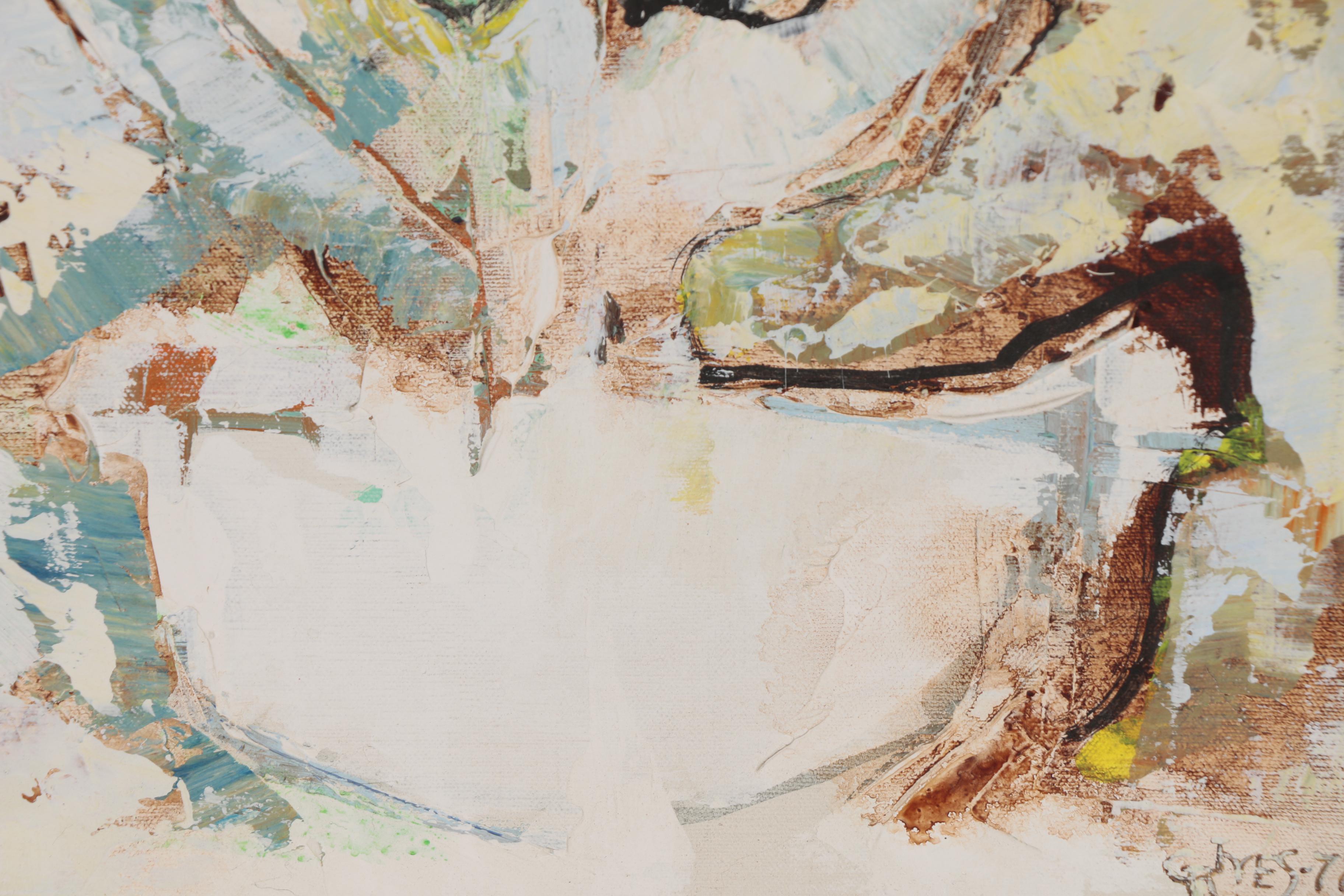 John Walter Grimes Abstract Acrylic Painting "Grapefruit Tree", 1977