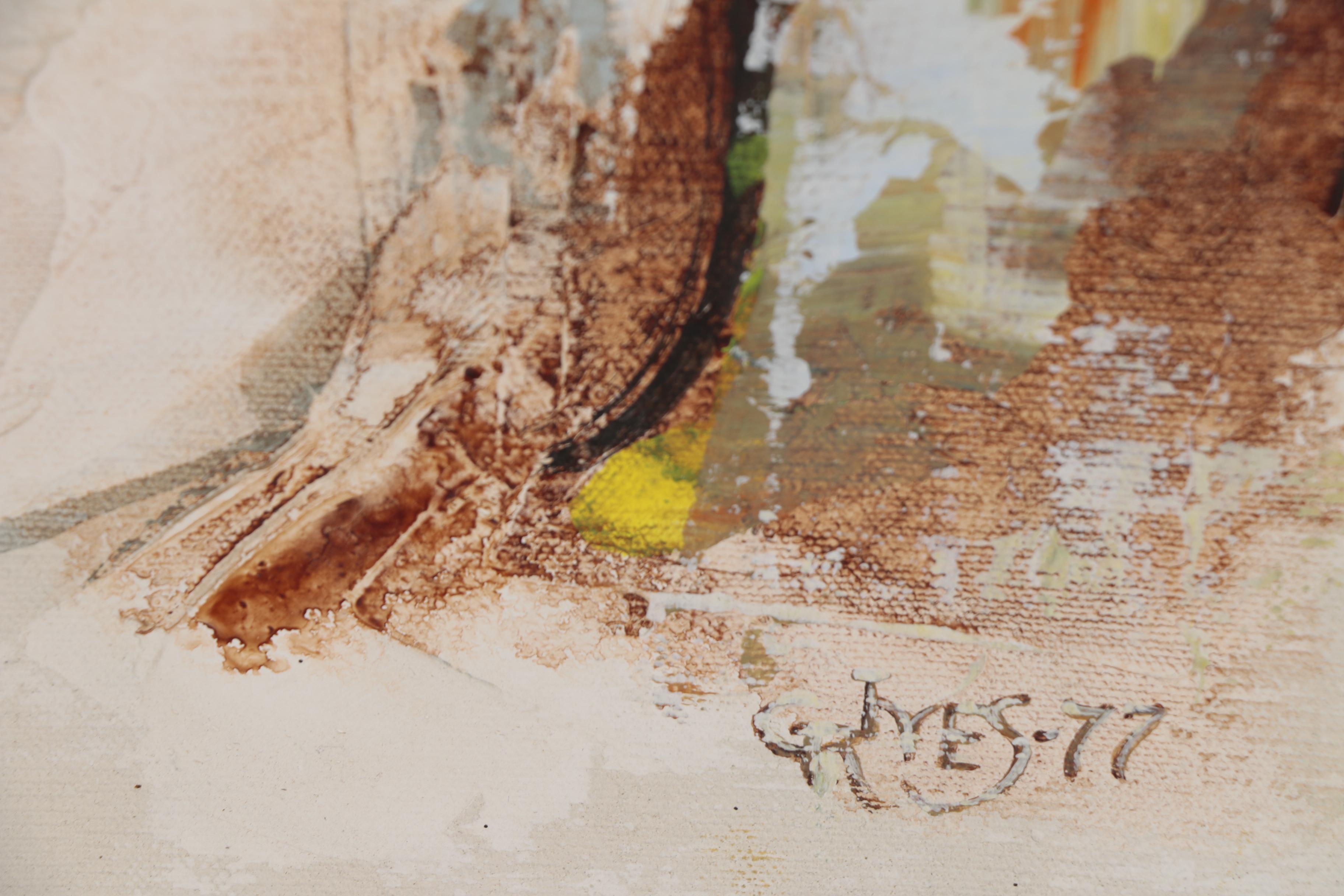 John Walter Grimes Abstract Acrylic Painting "Grapefruit Tree", 1977