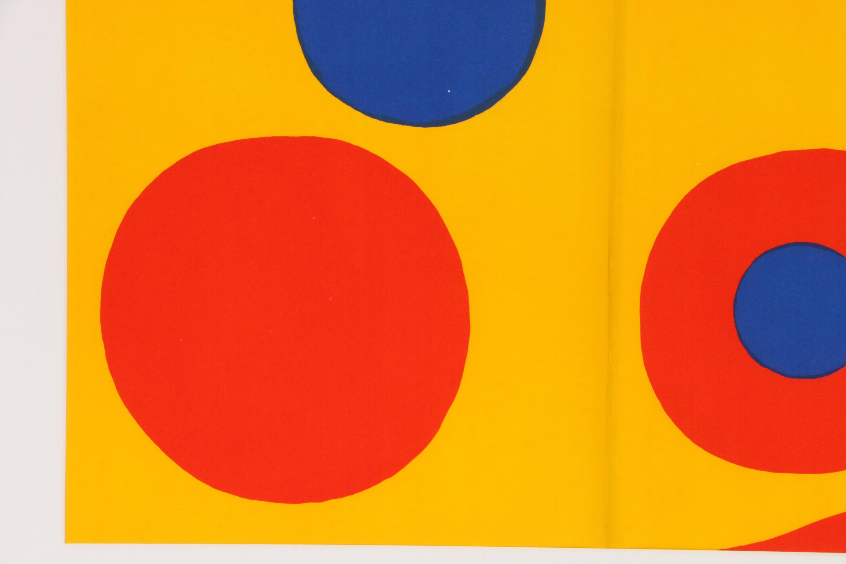 Alexander Calder Double-Page Color Lithograph for "Derrière le Miroir," 1973