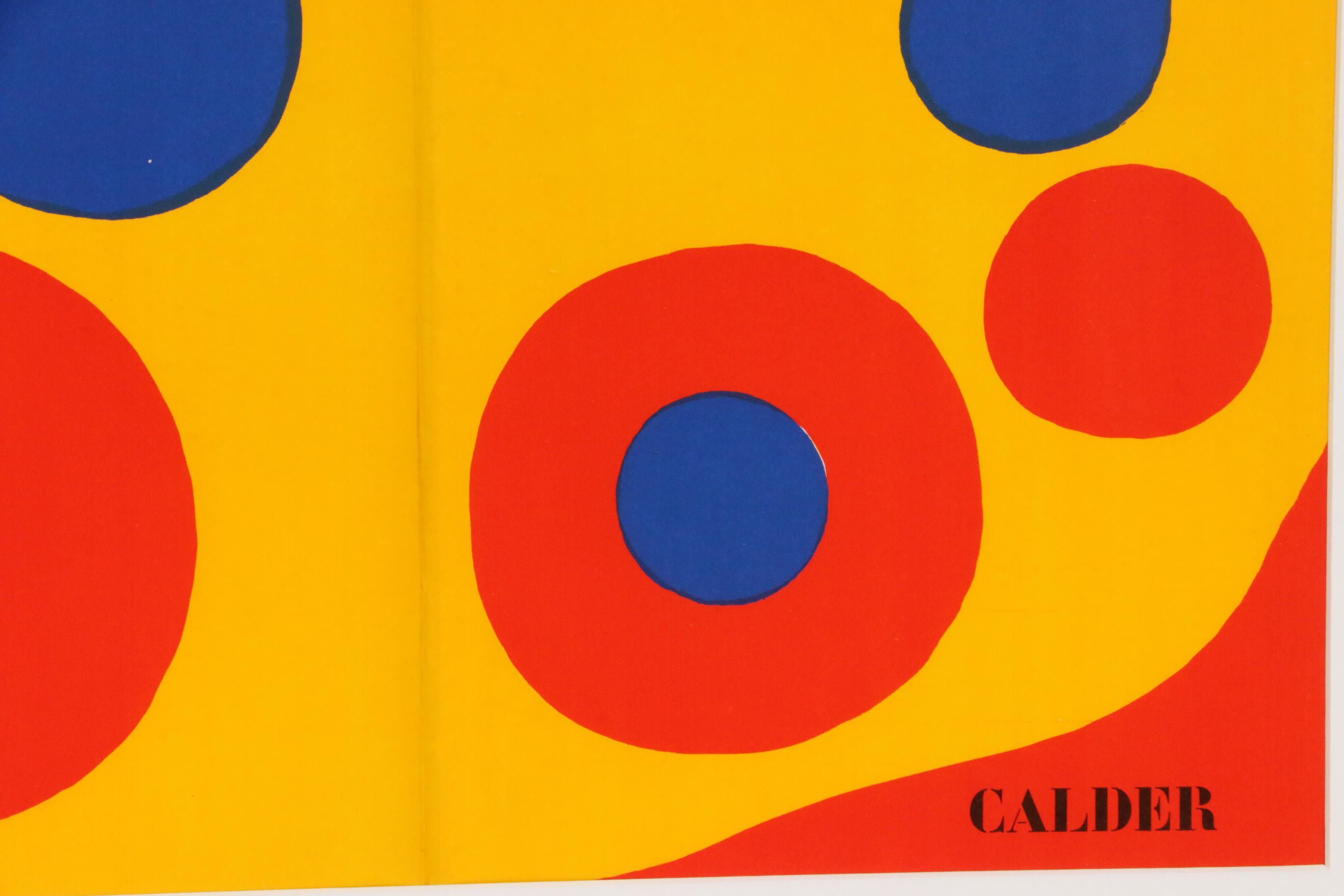 Alexander Calder Double-Page Color Lithograph for "Derrière le Miroir," 1973