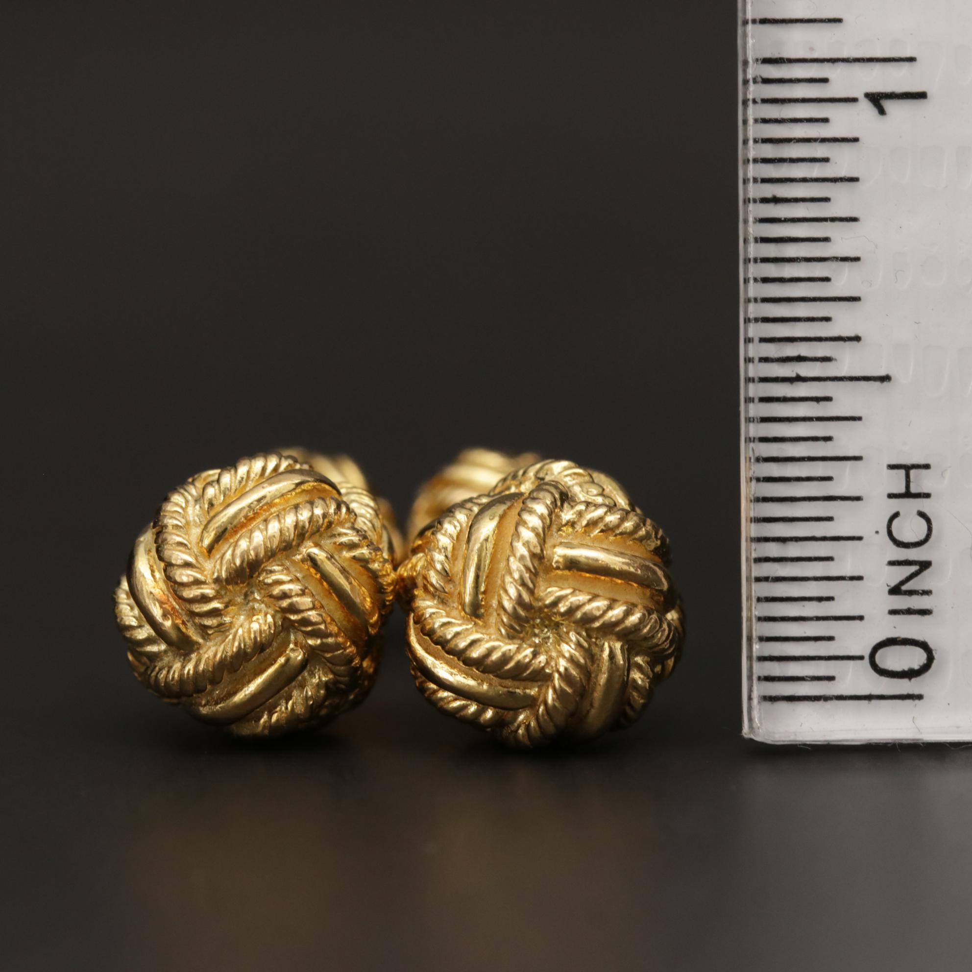 18K Yellow Gold Monkey Knot Cufflinks