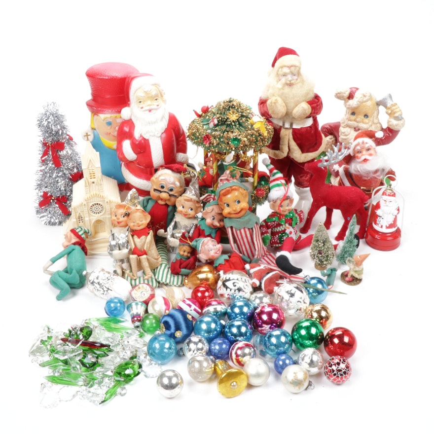 Harold Gale Santa, Elves, Musical Carousel and More Vintage Christmas