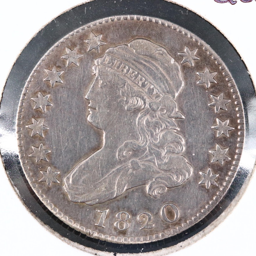 1820 Capped Bust Silver Quarter
