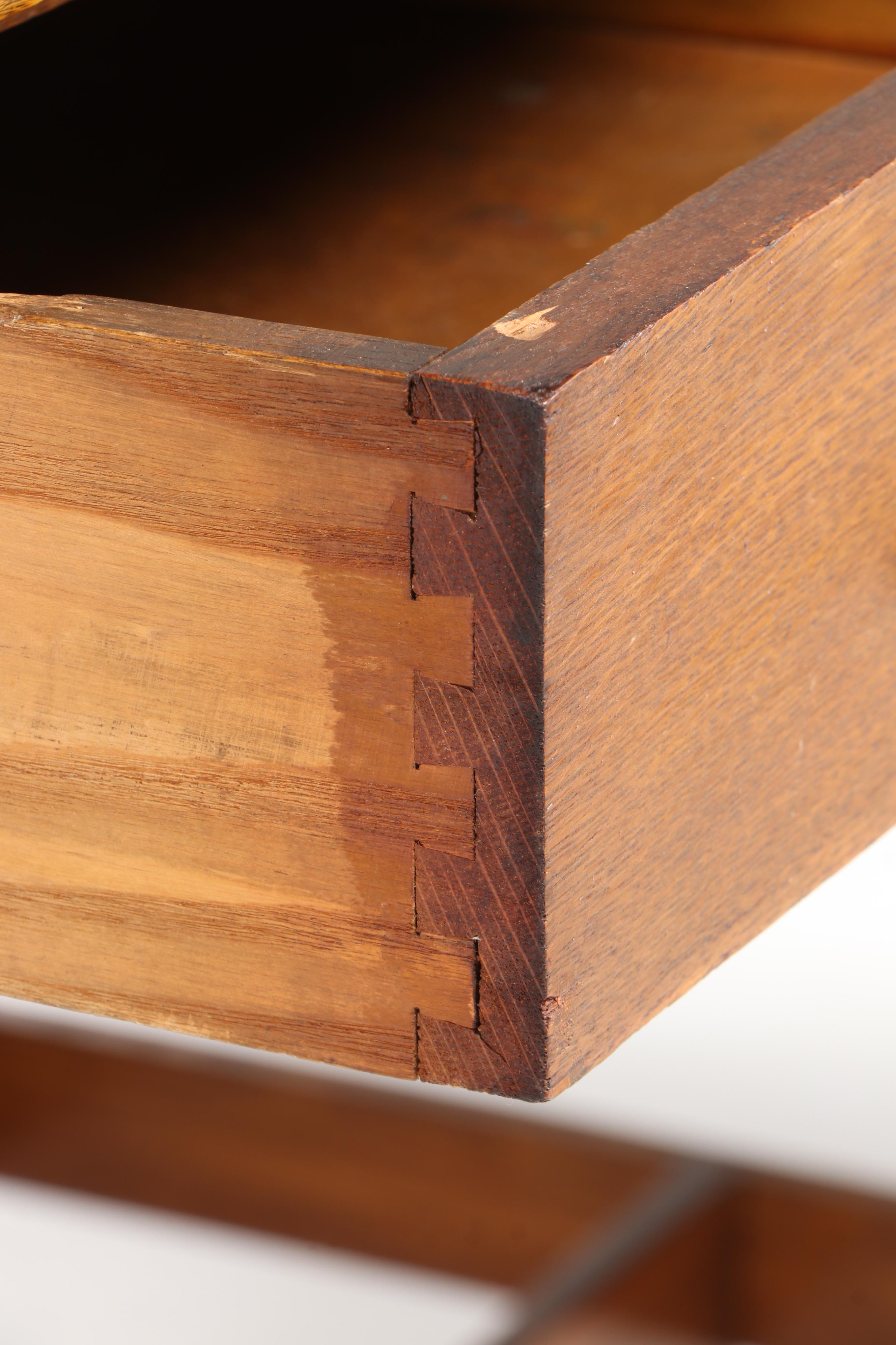 Antique Oak Bank Teller Table