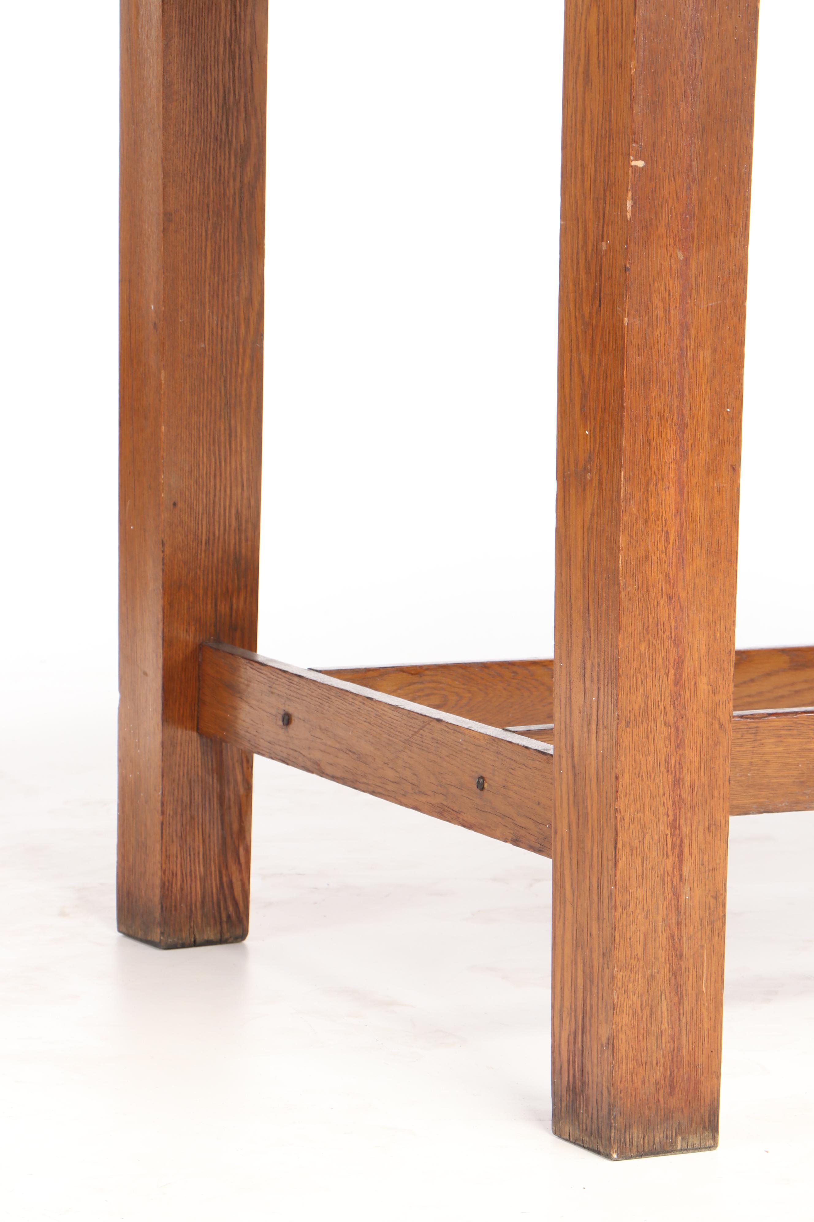 Antique Oak Bank Teller Table