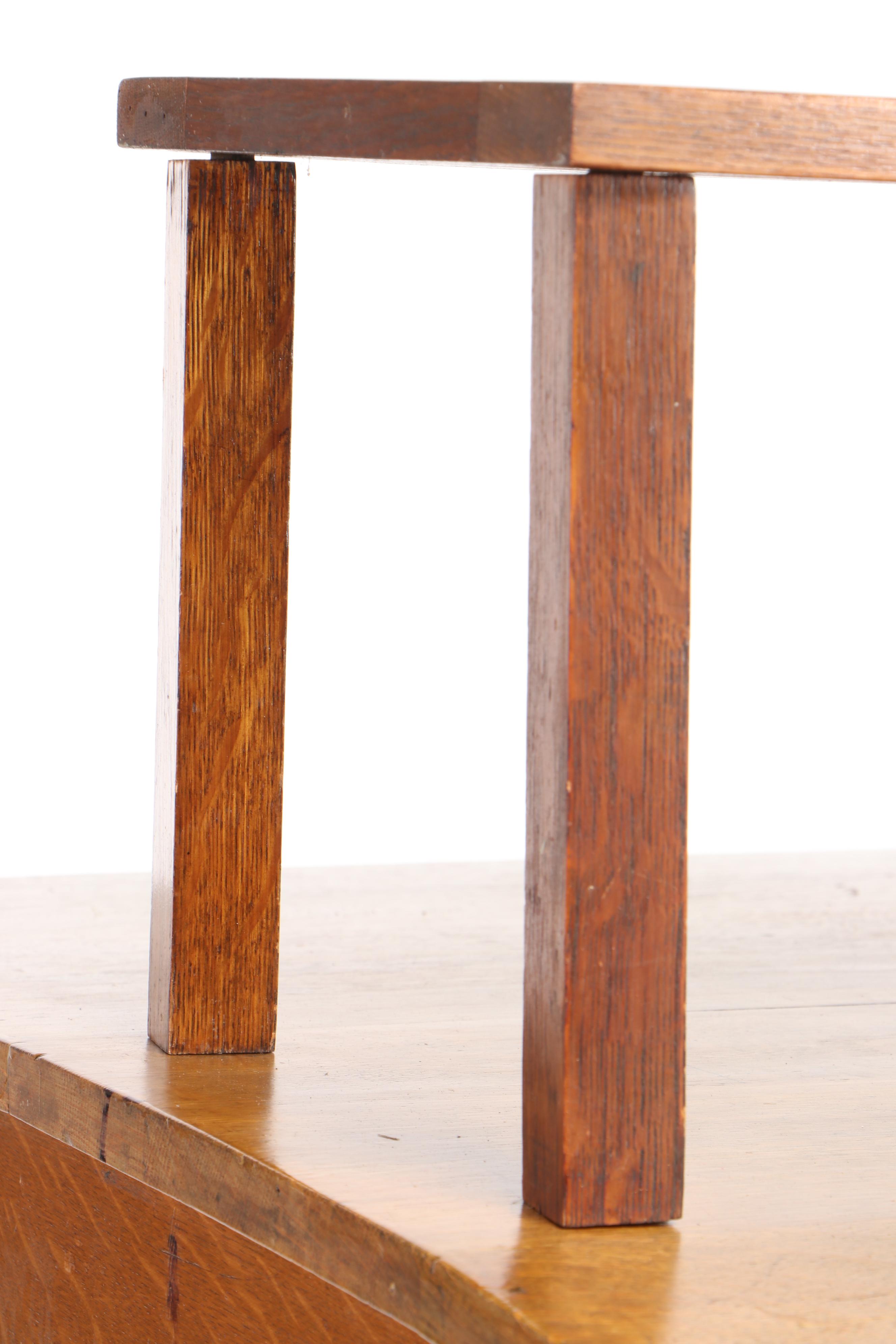 Antique Oak Bank Teller Table