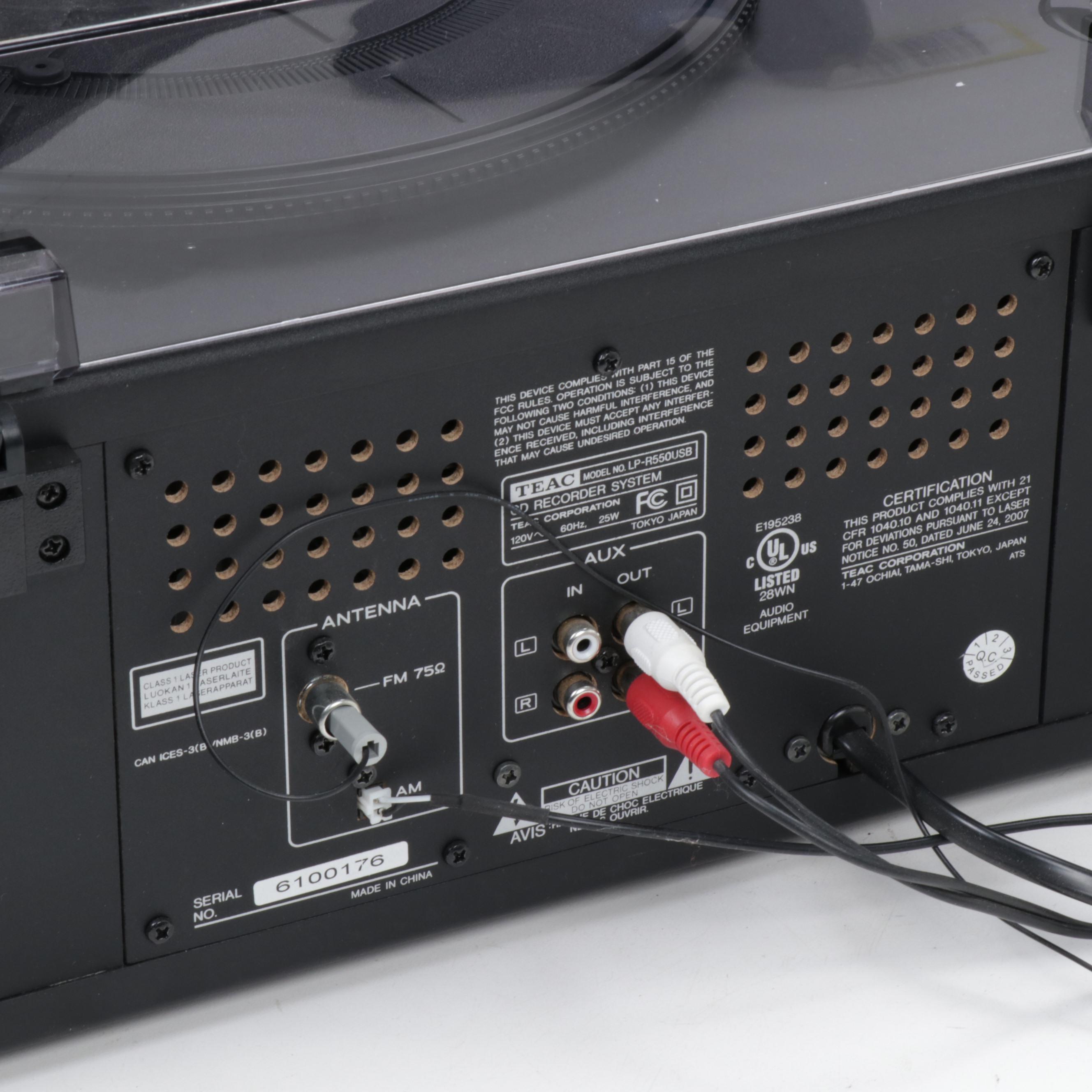 Teac LP-R550USB CD Recorder with Turntable and Cassette Player
