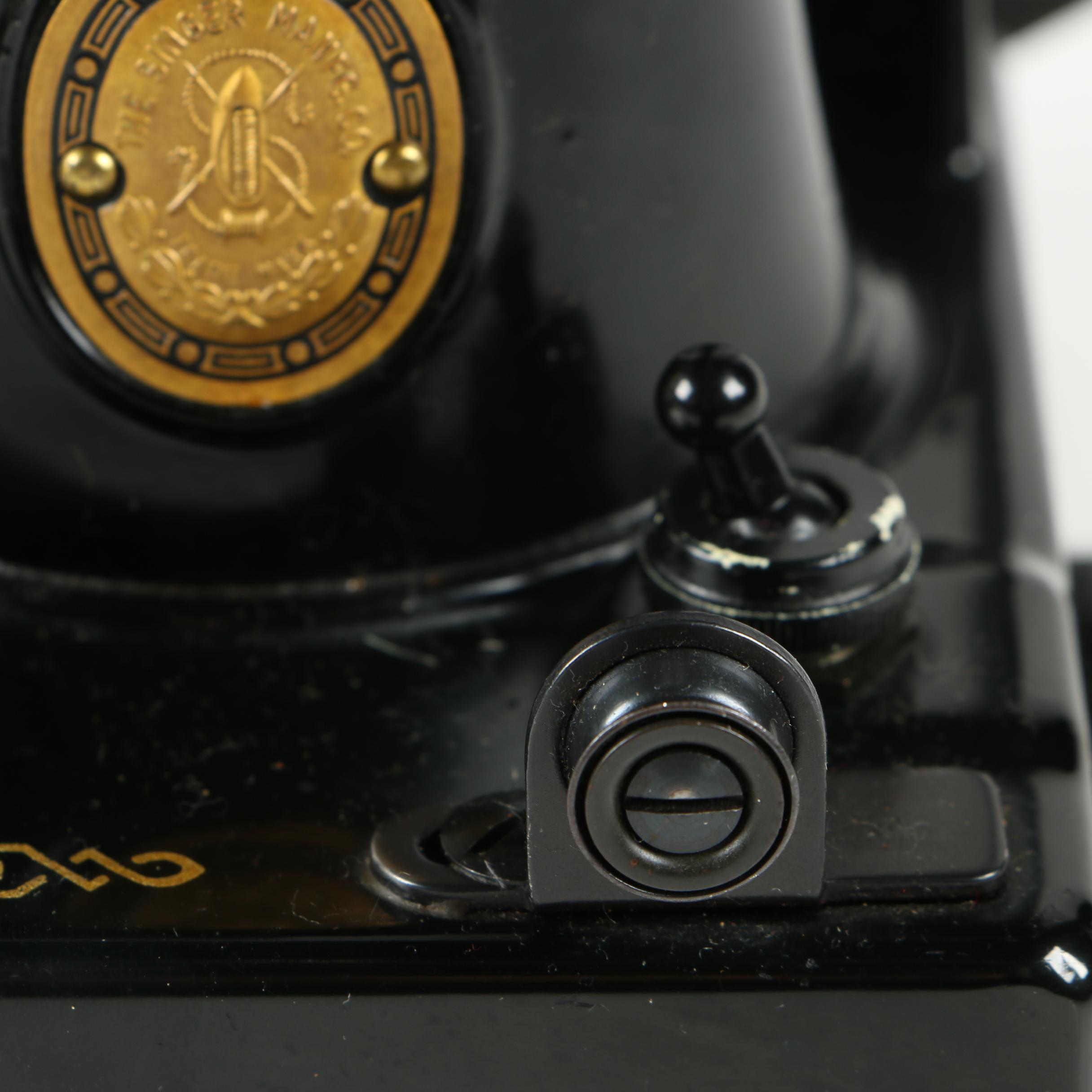 Singer Featherweight 221 Electric Sewing Machine with Case, AL Series, 1952