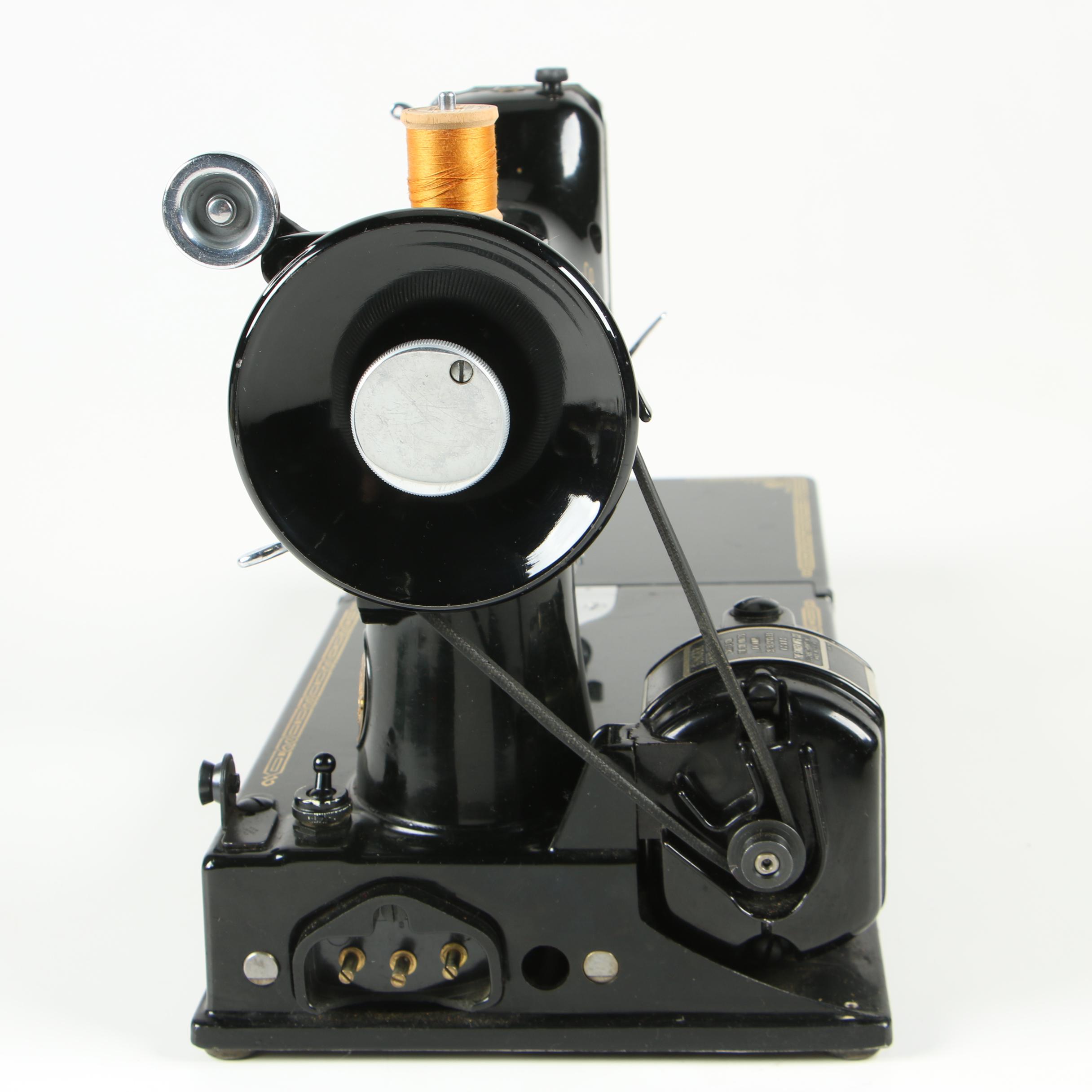 Singer Featherweight 221 Electric Sewing Machine with Case, AL Series, 1952