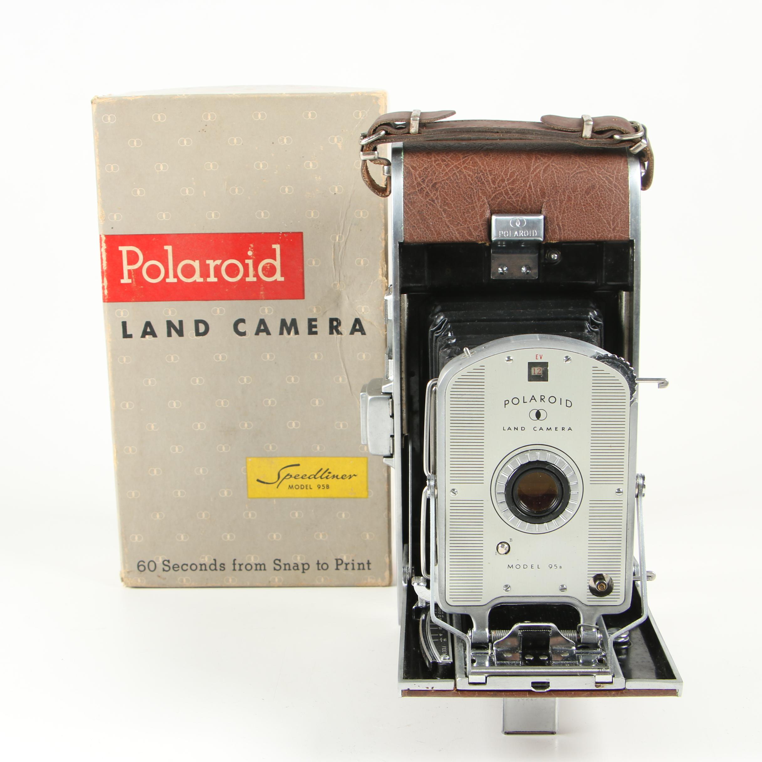 Polaroid Land Camera Speedliner 95B and Kodak 1A Autographic Jr. Camera