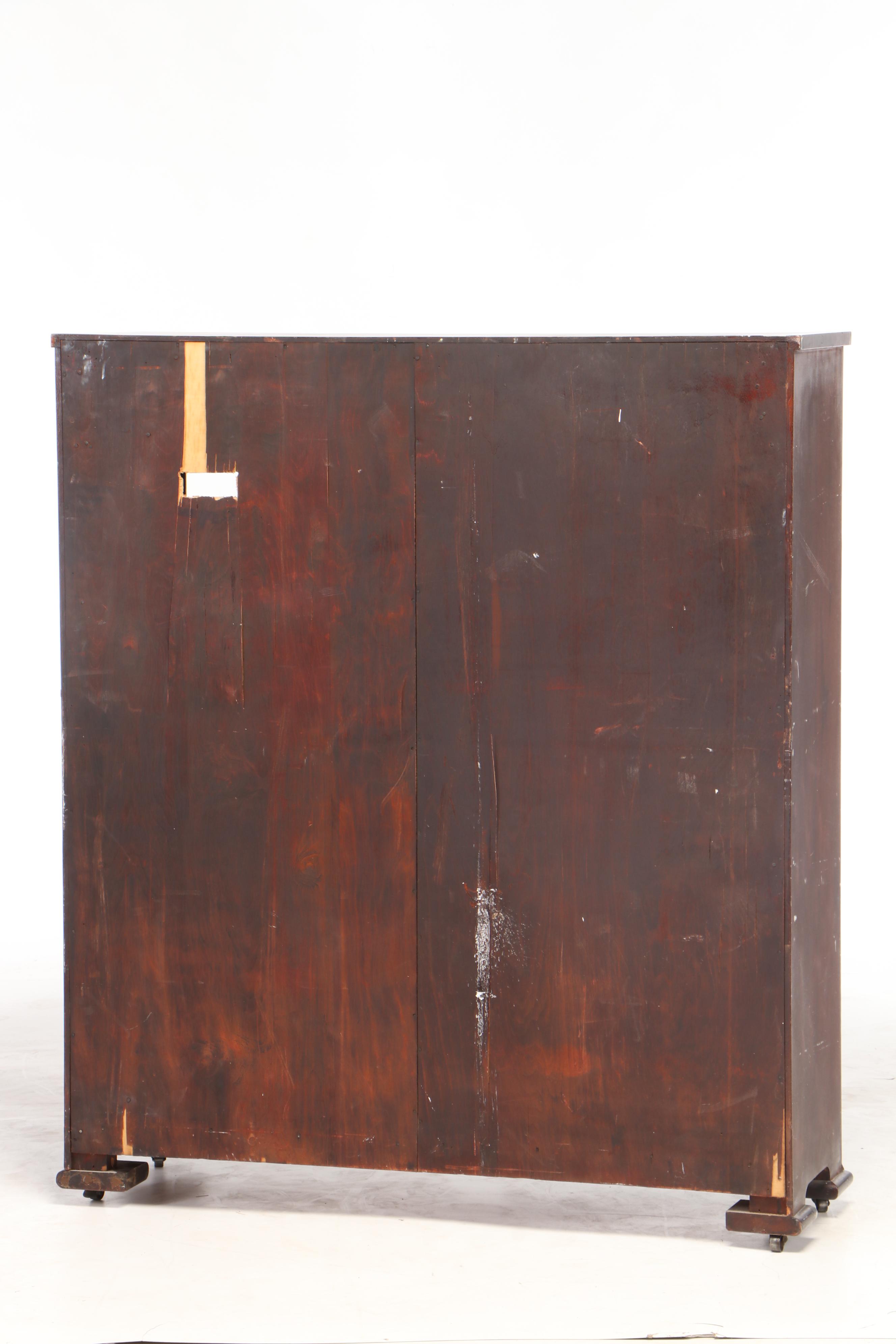Royal Furniture Co., Mahogany Glazed-Door Bookcase