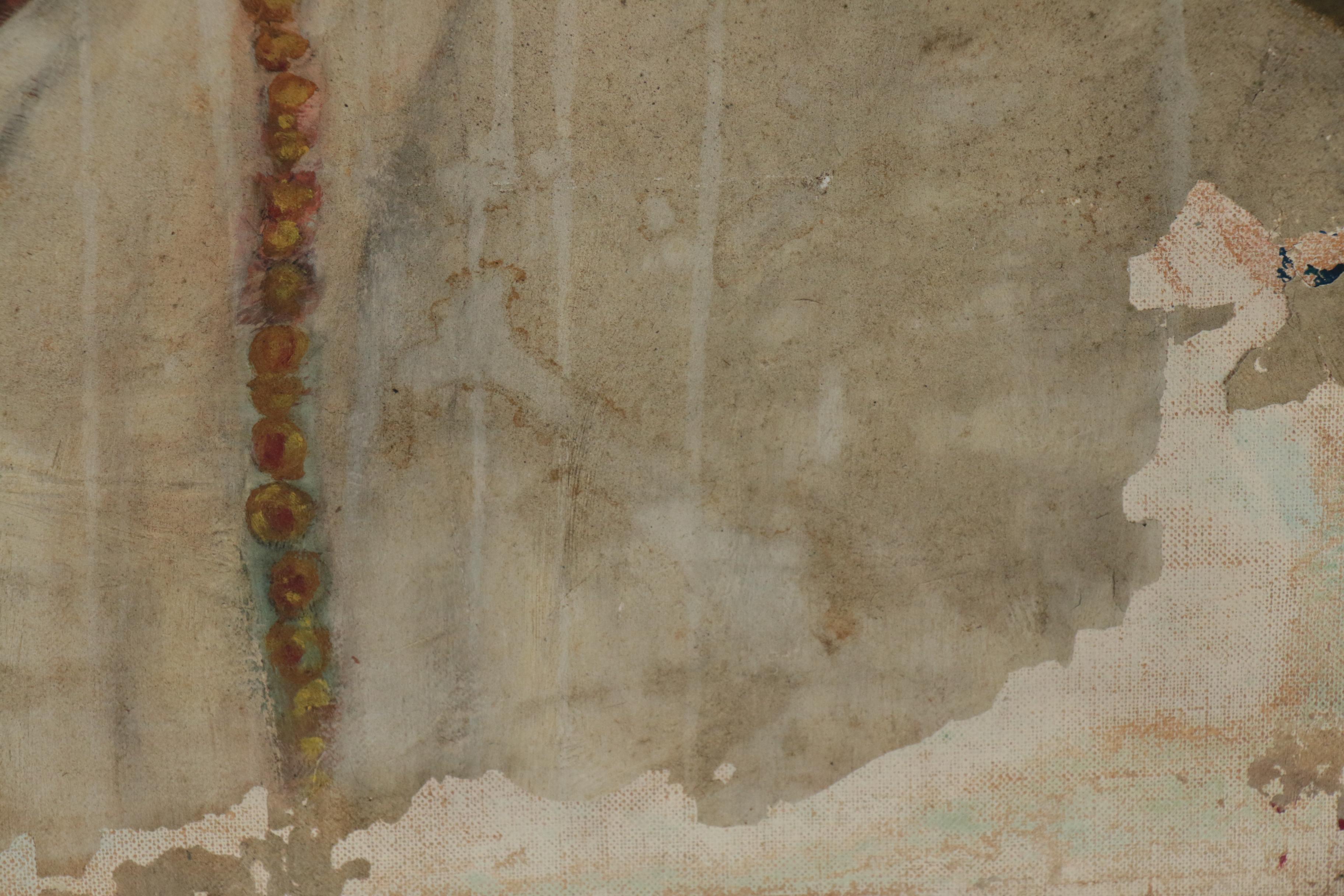 Oil Portrait Painting of Middle Eastern Royalty, 19th Century