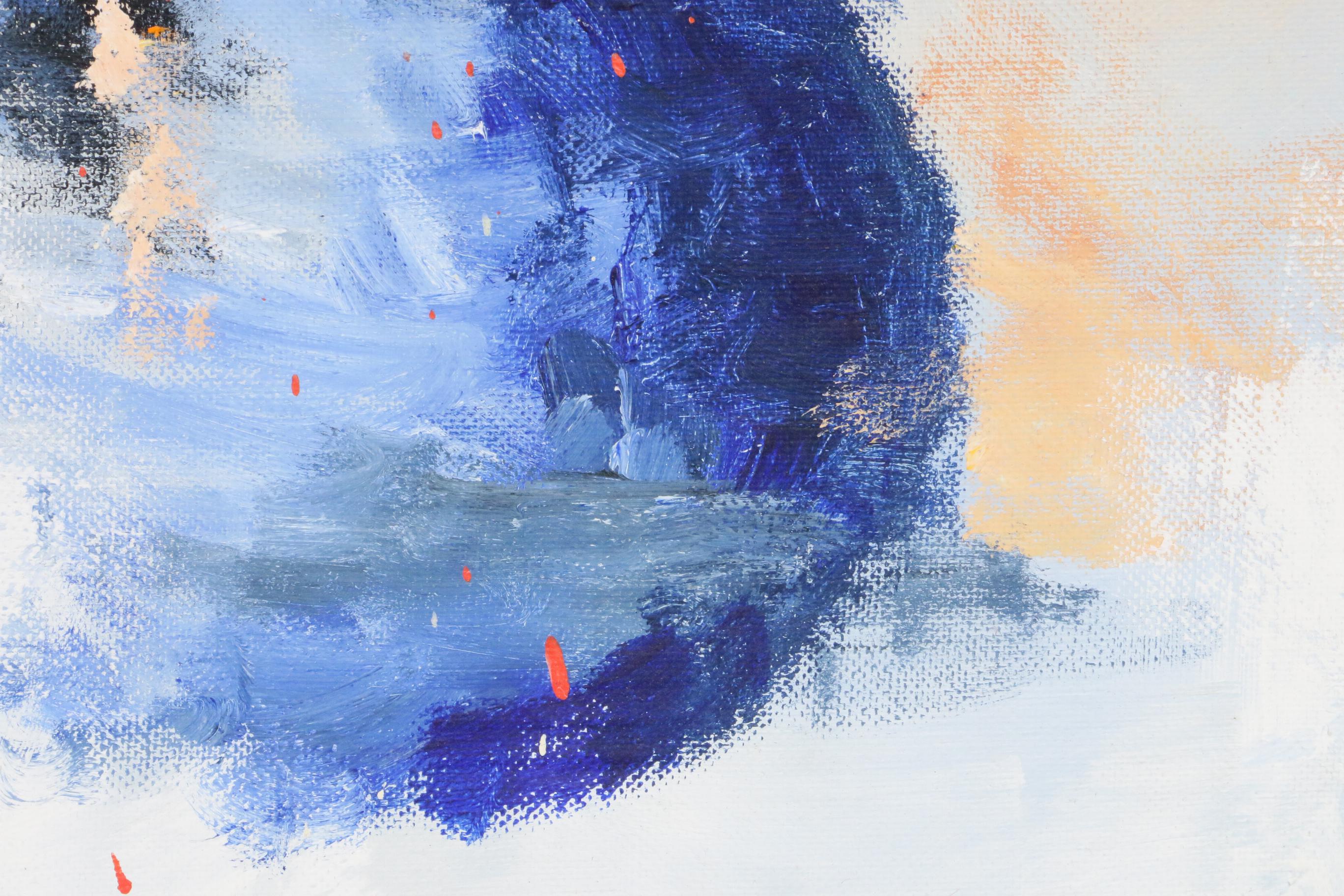 Judith Pope Abstract Floral Still Life Oil Painting, 1983