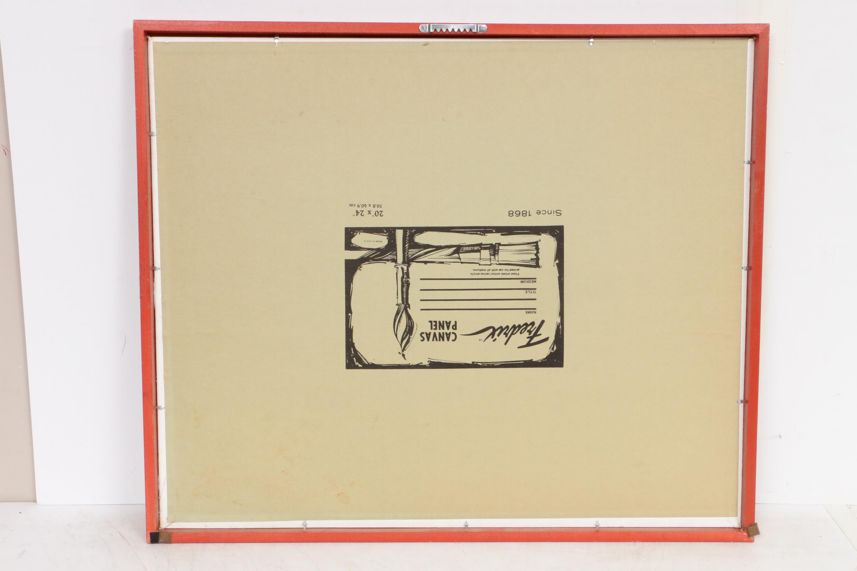 Judith Pope Abstract Floral Still Life Oil Painting, 1983