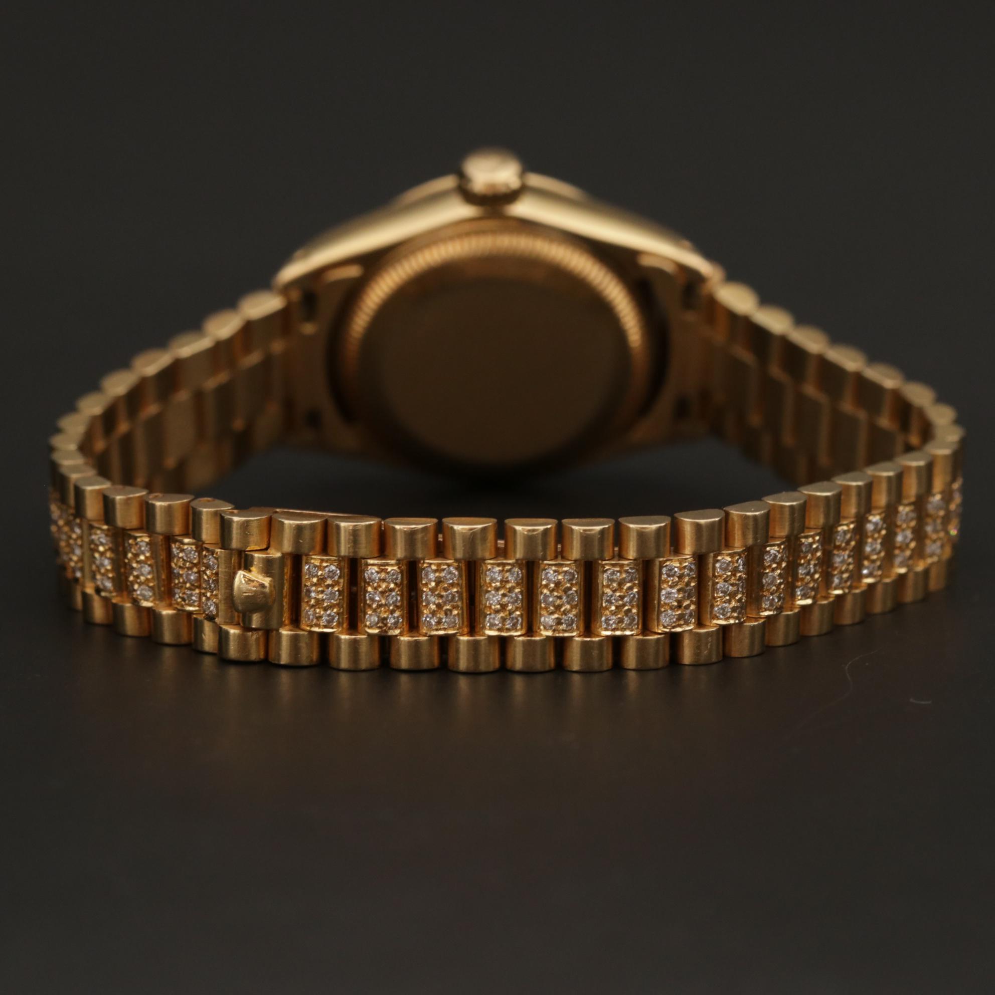 Rolex Datejust 6917 18K Gold Watch with 1.62 CTW Diamond Bracelet, 1981