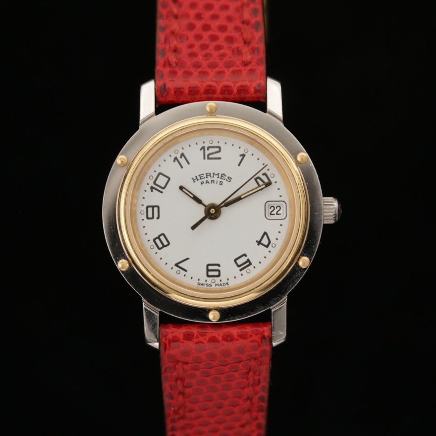 Hermès Clipper Two Tone Quartz Wristwatch