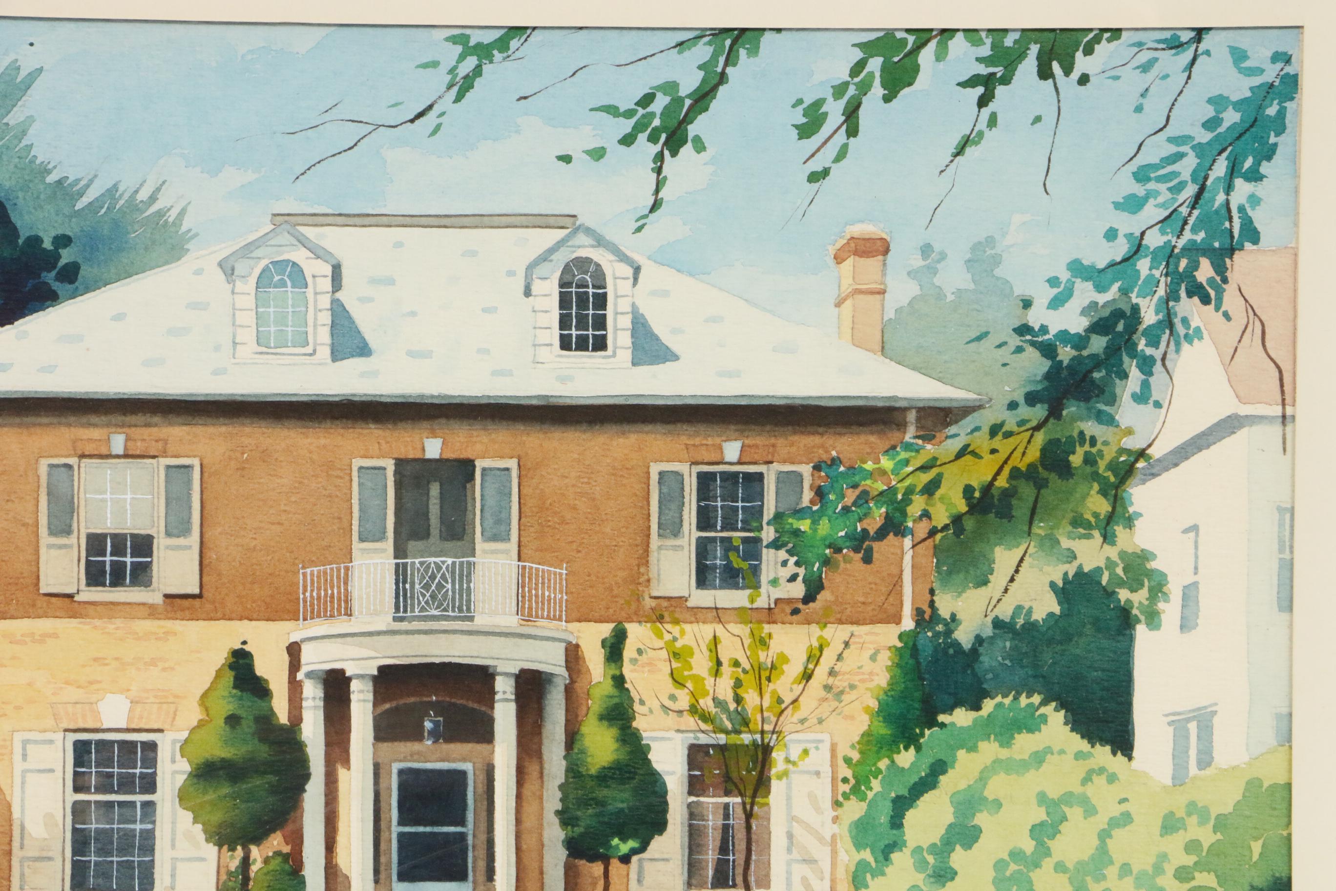 Leland S. McClelland Architectural Watercolor Painting