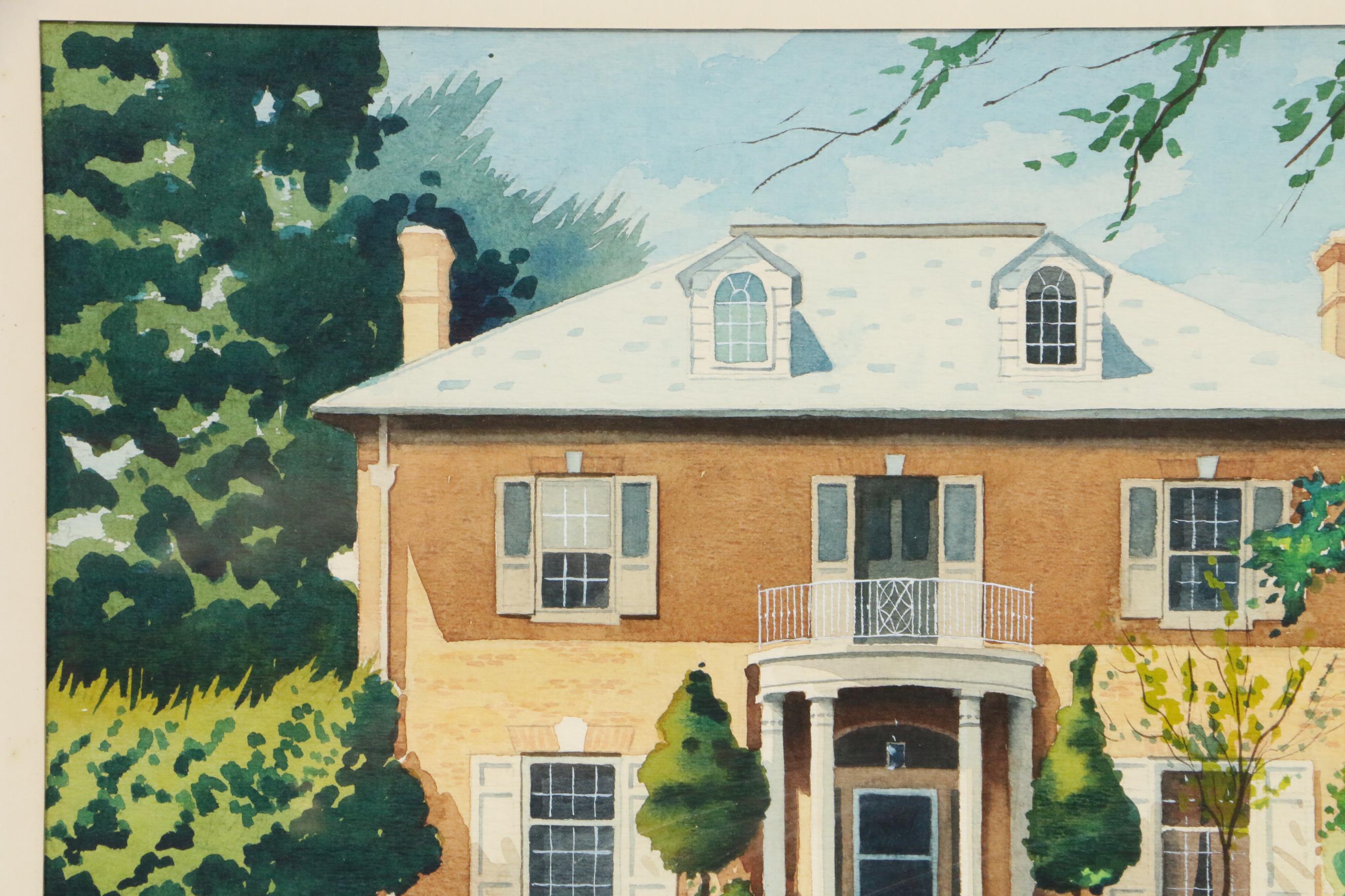 Leland S. McClelland Architectural Watercolor Painting