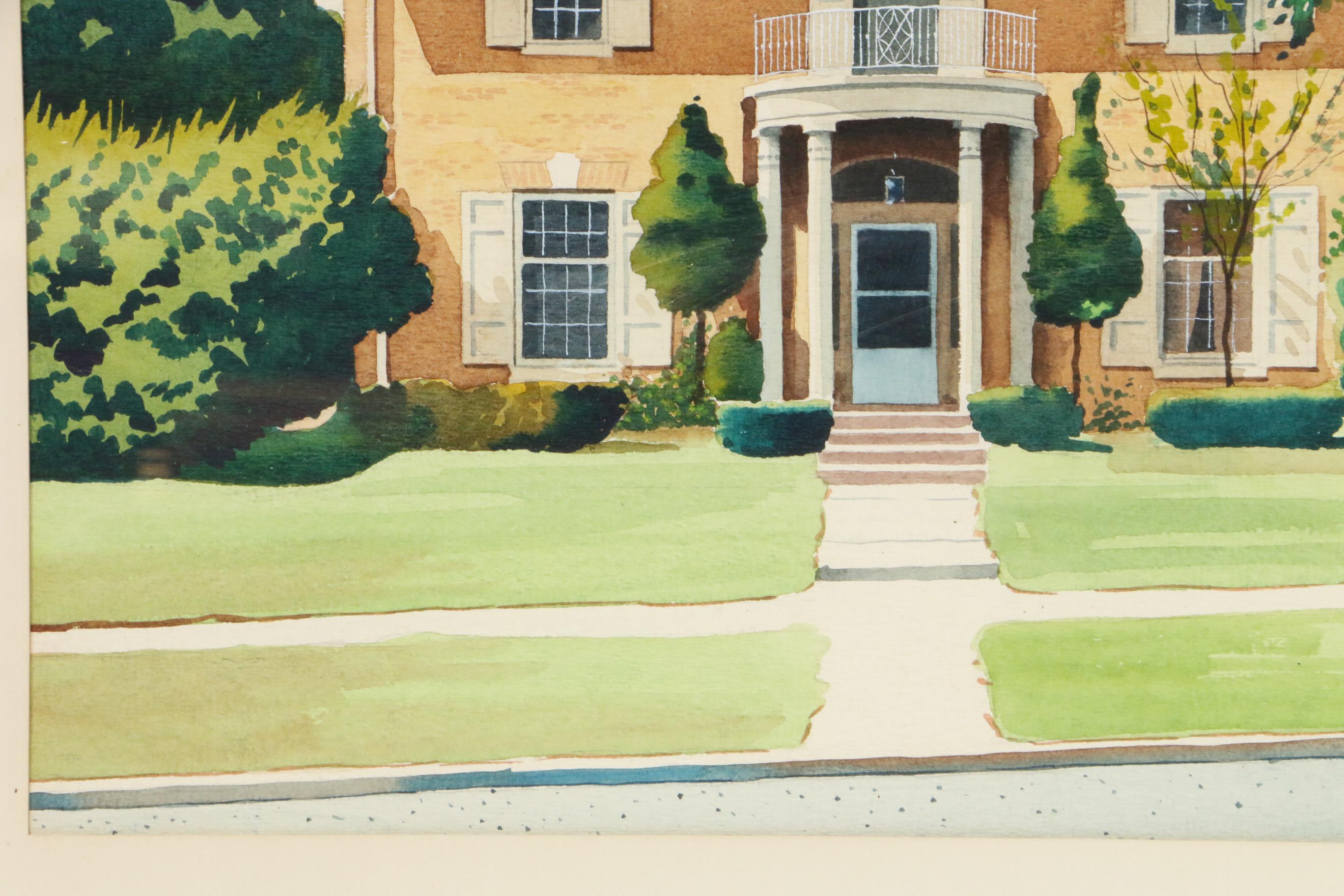 Leland S. McClelland Architectural Watercolor Painting