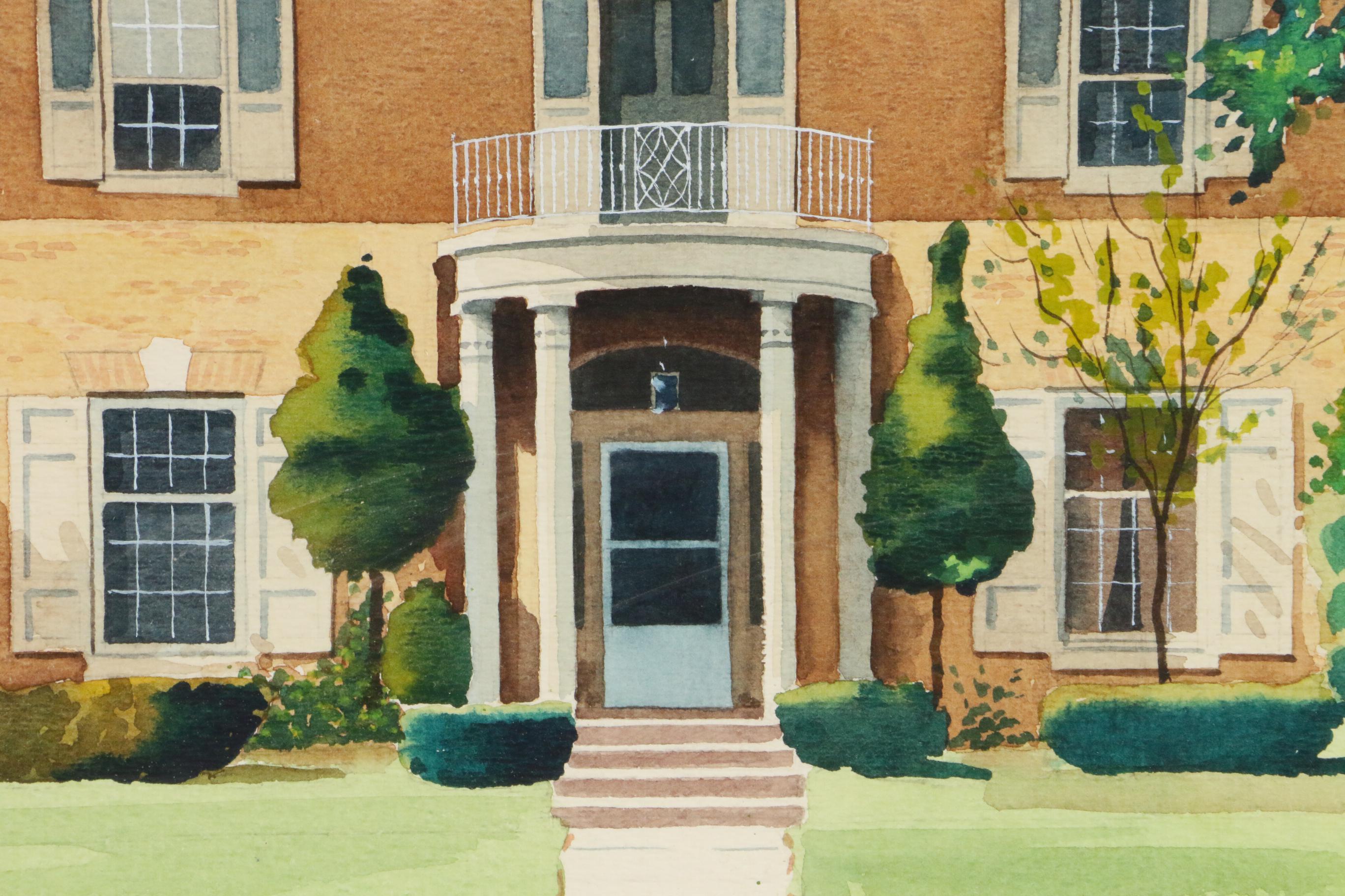 Leland S. McClelland Architectural Watercolor Painting