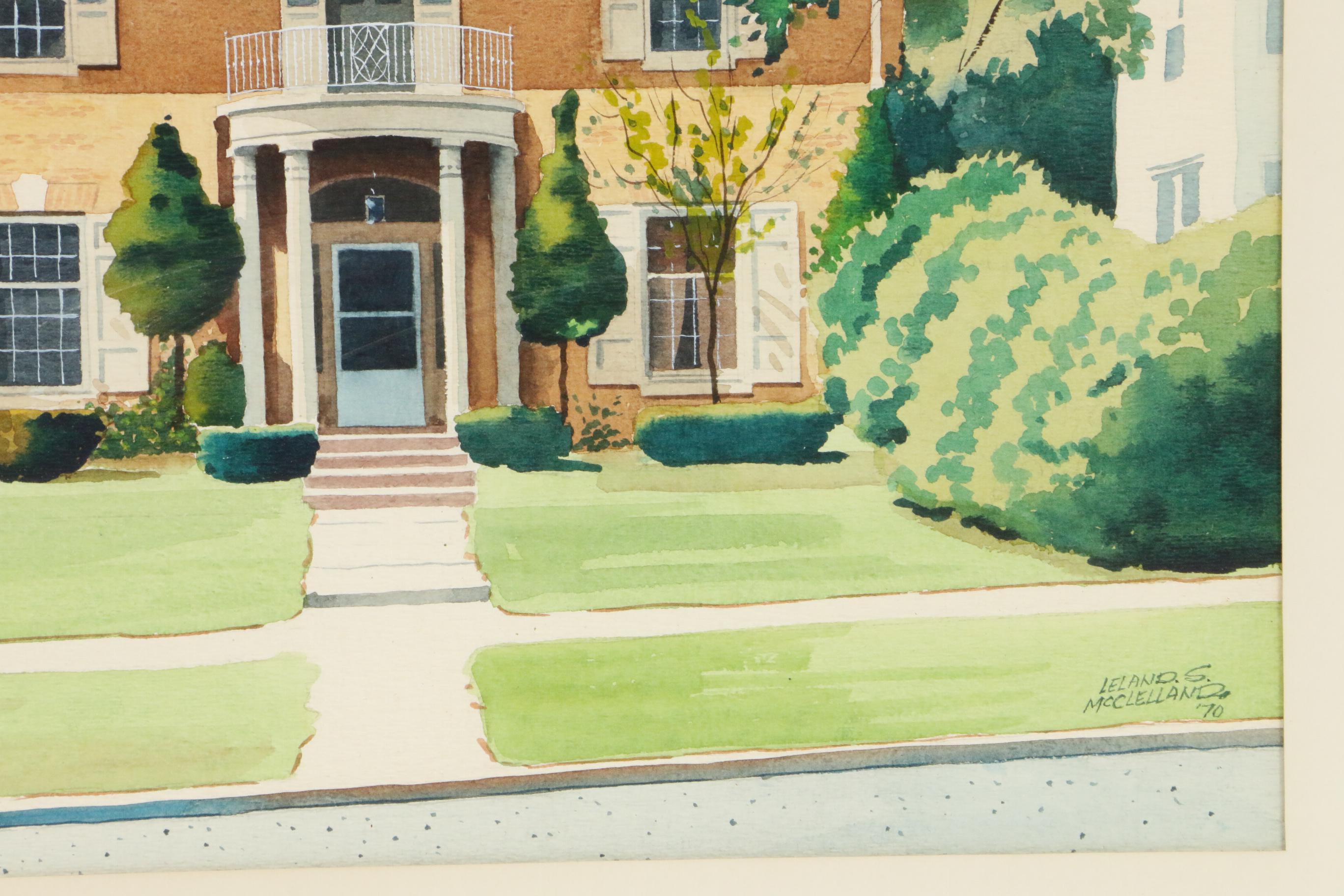 Leland S. McClelland Architectural Watercolor Painting